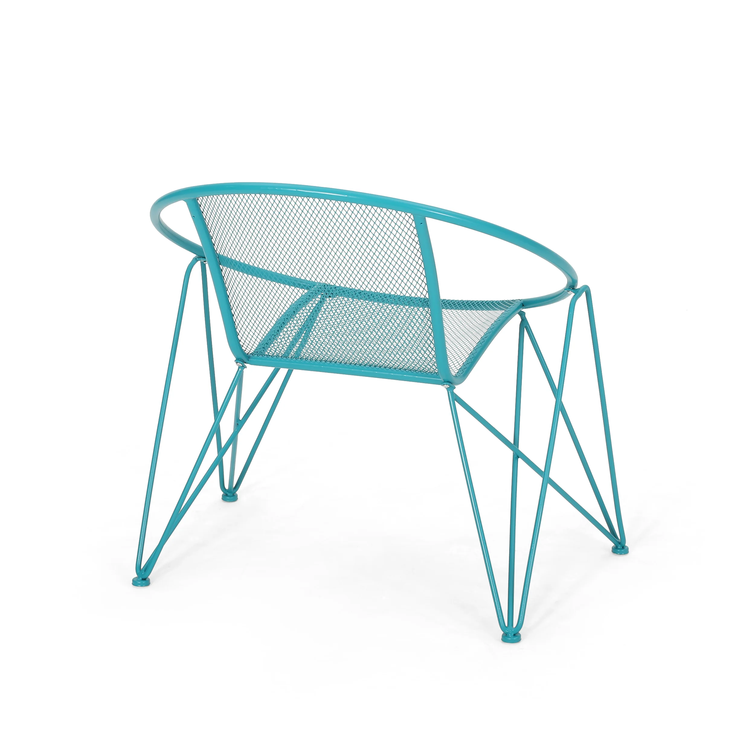 Graham Modern Outdoor Iron Club Chair (Set of 2) - furnishings