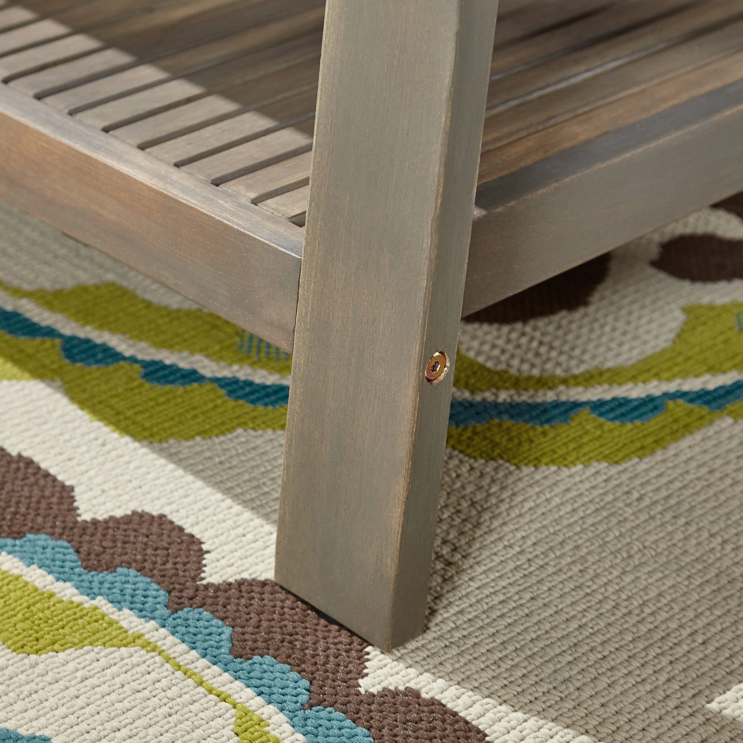 Parma Outdoor Acacia Wood Loveseat and Coffee Table Set with Cushions - furnishings