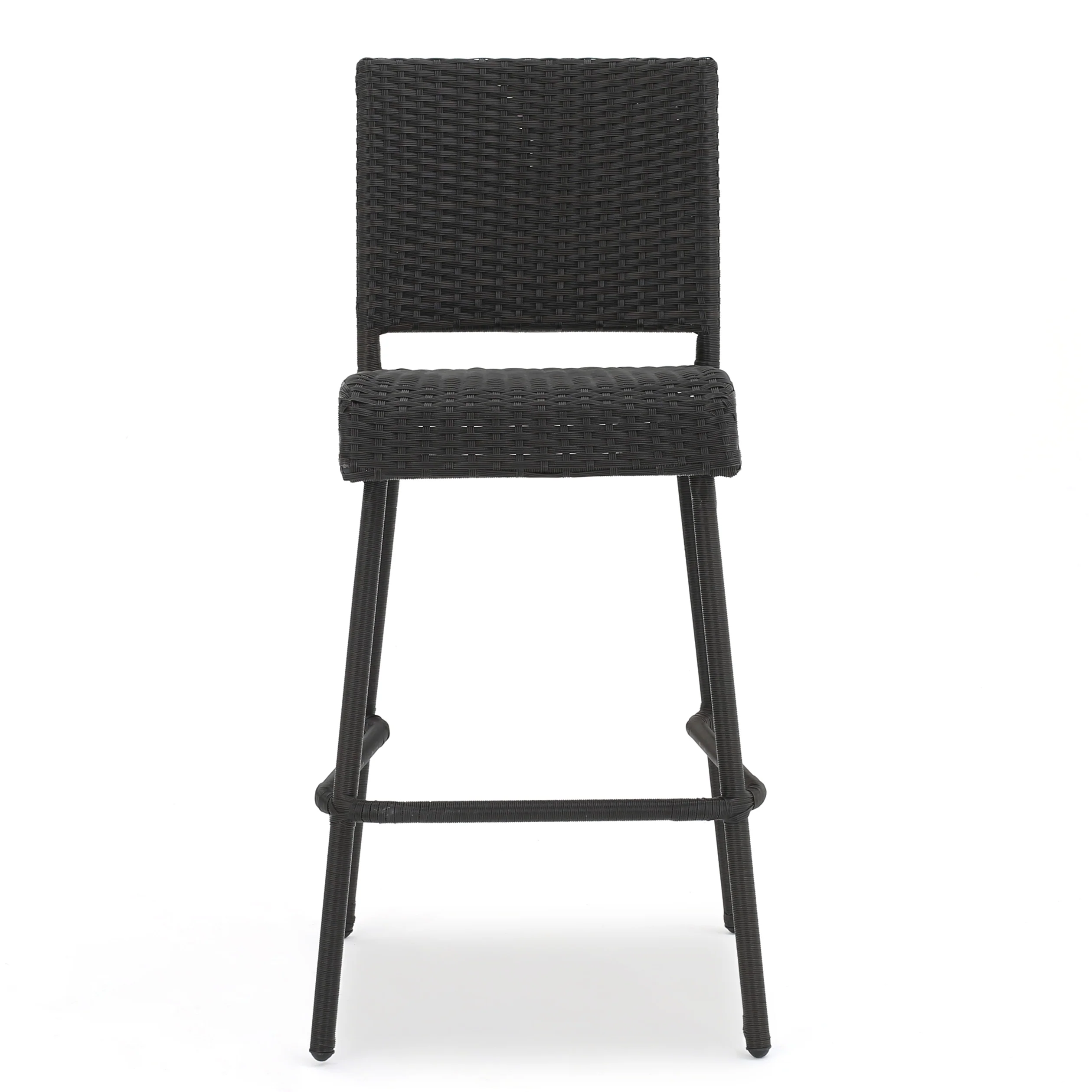 Sandy Hook 29-Inch Outdoors Dark Brown Wicker Barstools (Set of 4) - furnishings