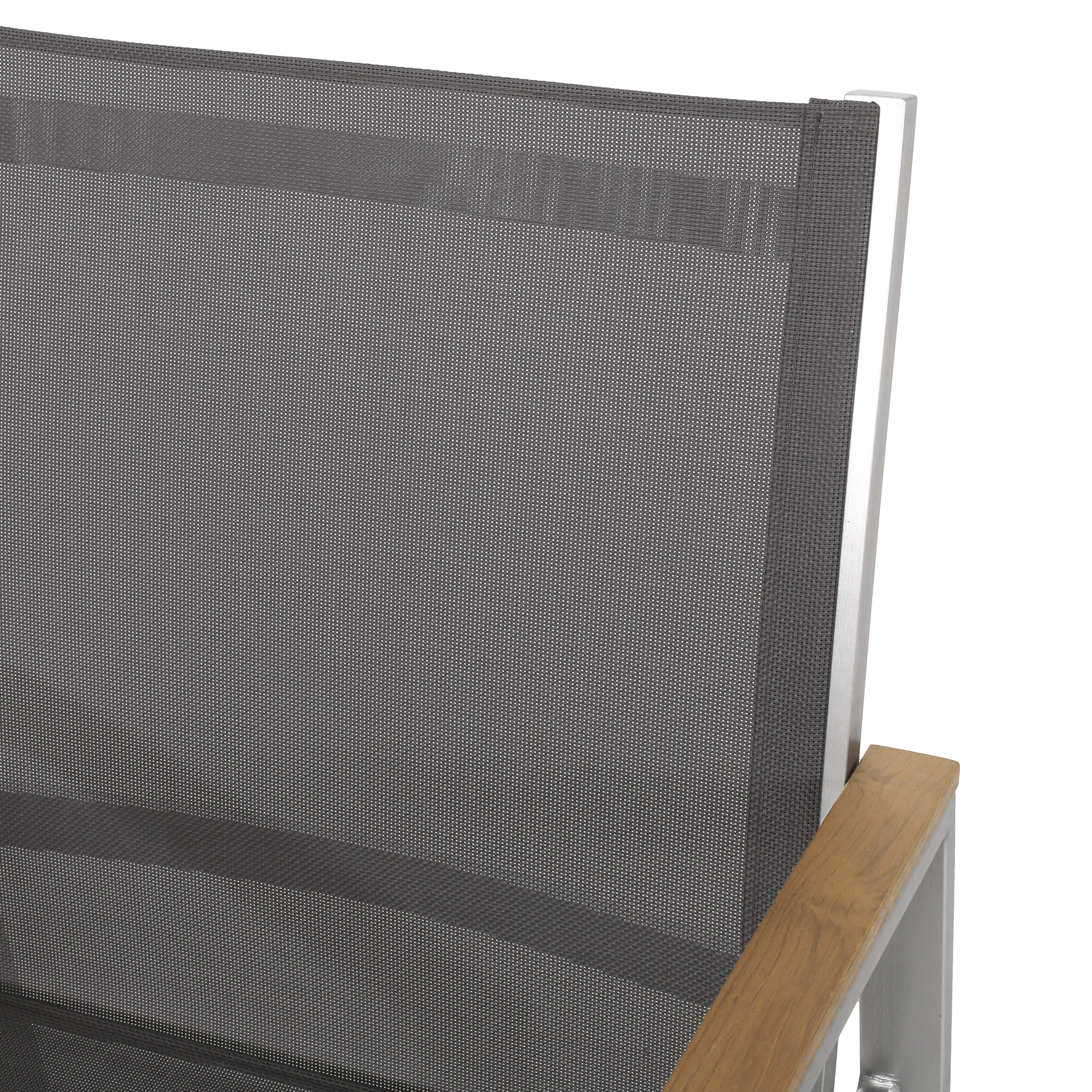 Aubrey Outdoor Aluminum Dining Chairs with Faux Wood Accents - furnishings