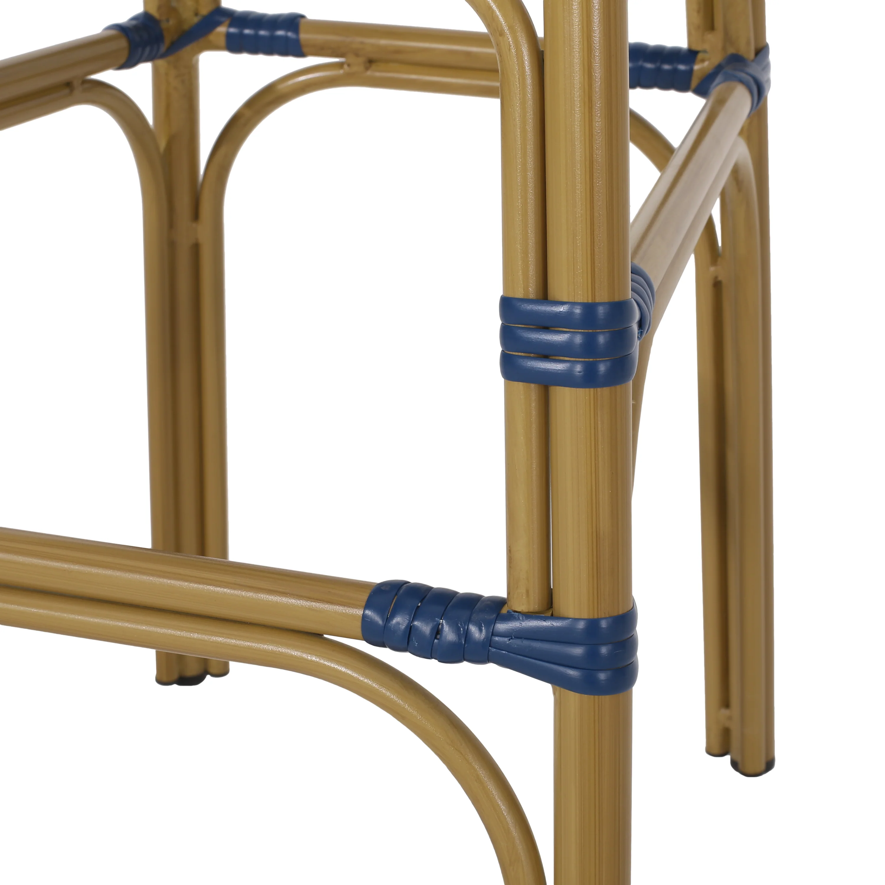 Danberry Outdoor Wicker and Aluminum 29.5 Inch French Barstools, Set of 4 - furnishings