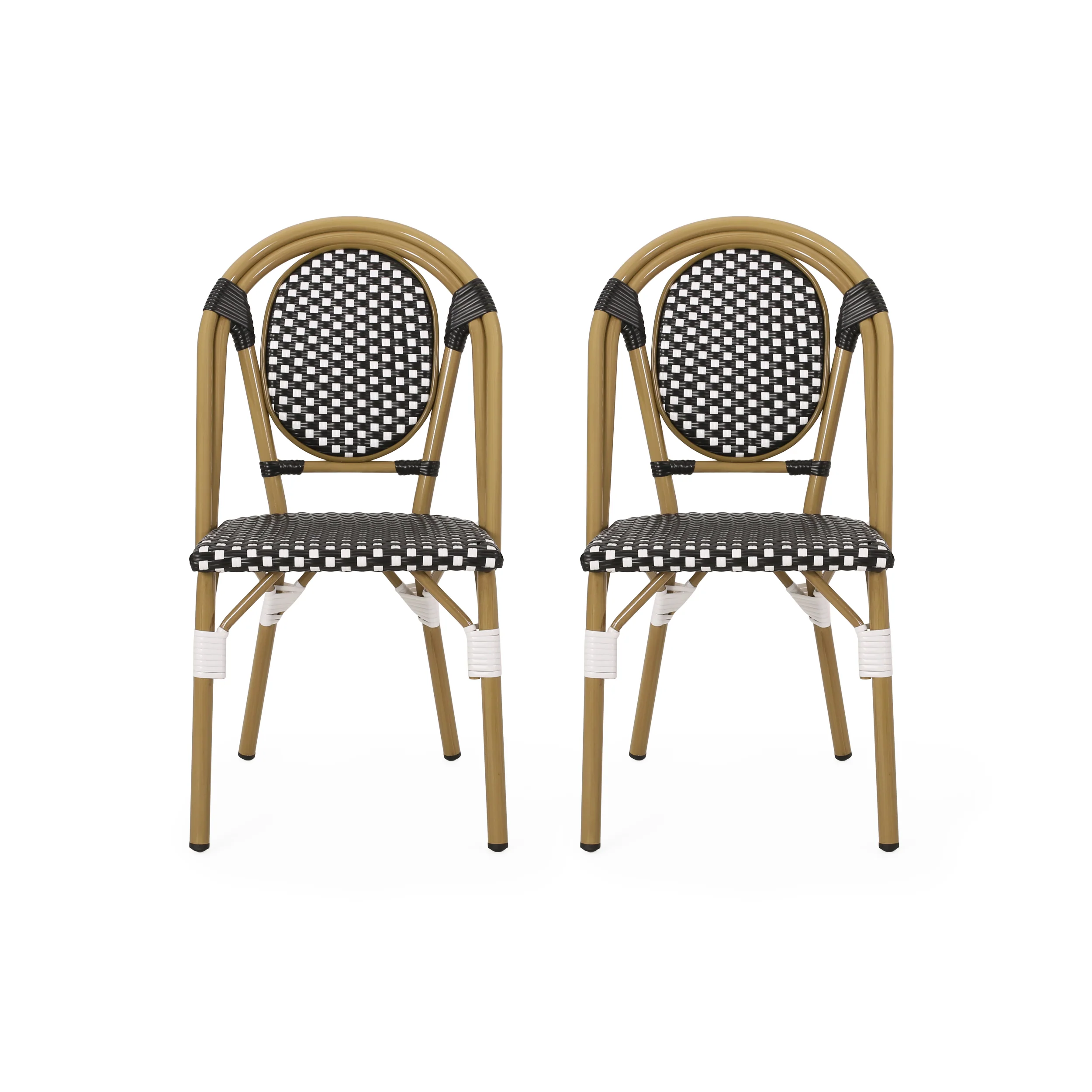 Kazaria Outdoor French Bistro Chairs (Set of 2) - furnishings