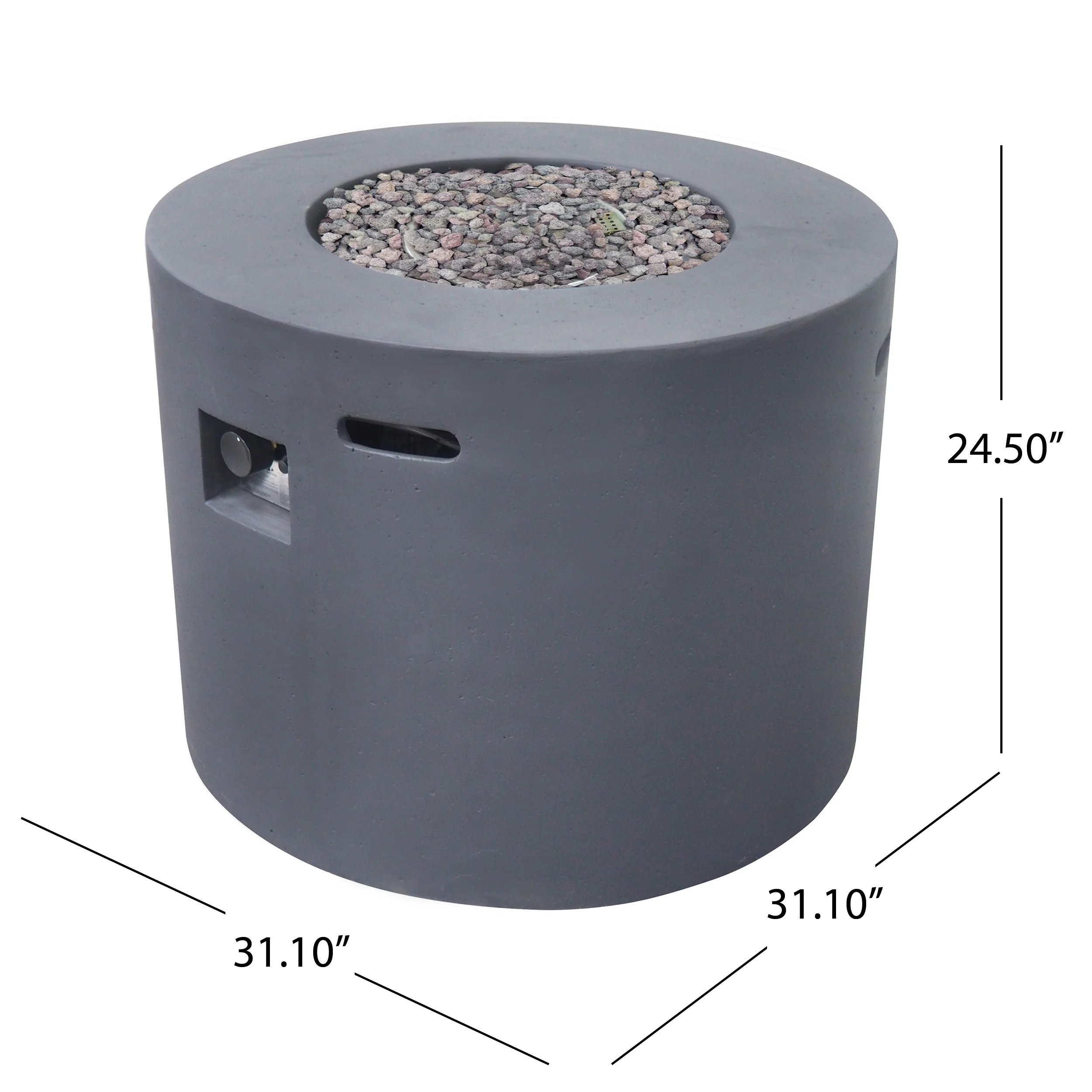 Venice 4-Seater Outdoor Fire Pit Chat Set - furnishings