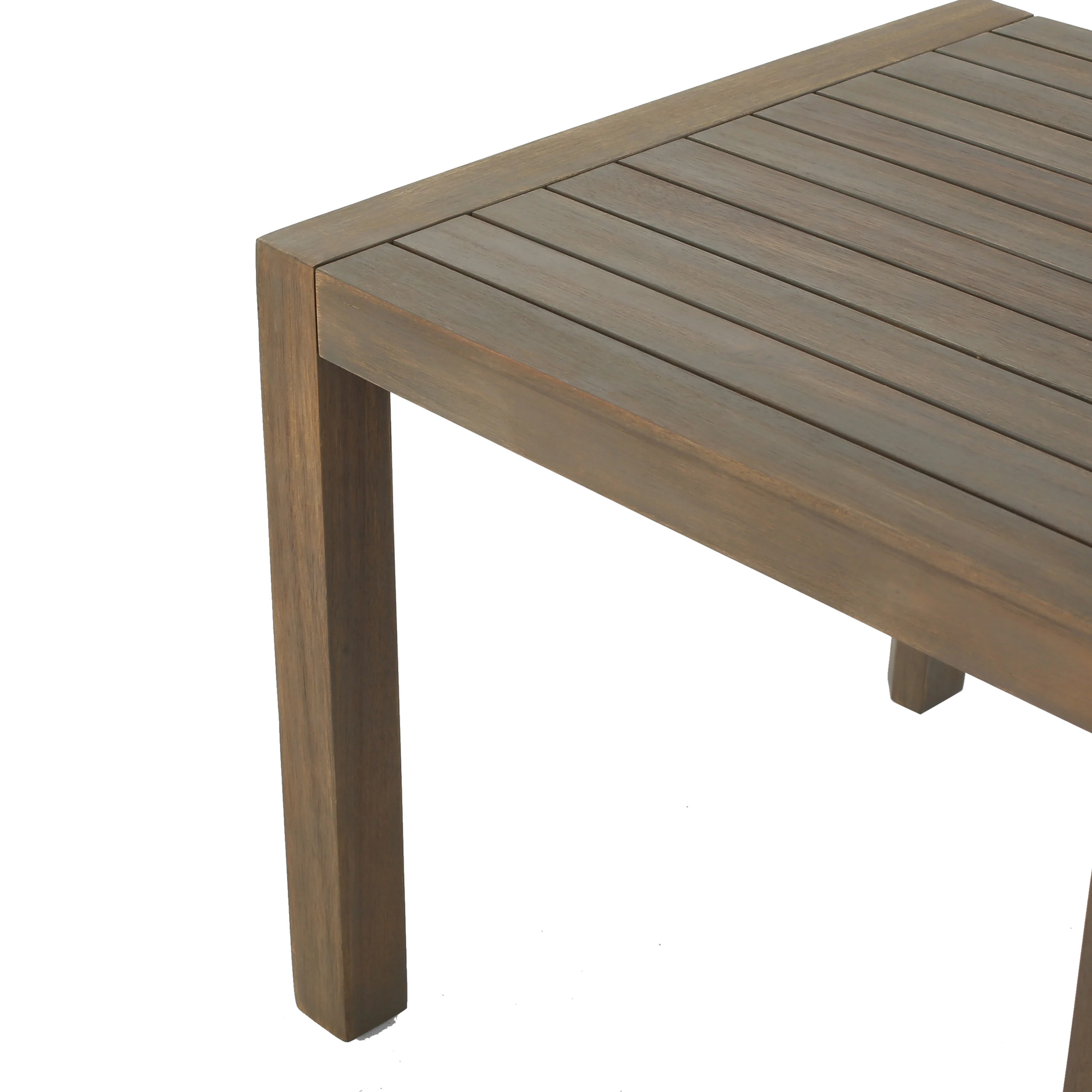 Ludwig Outdoor Acacia Wood 3 Piece Chat Set with Cushions - furnishings