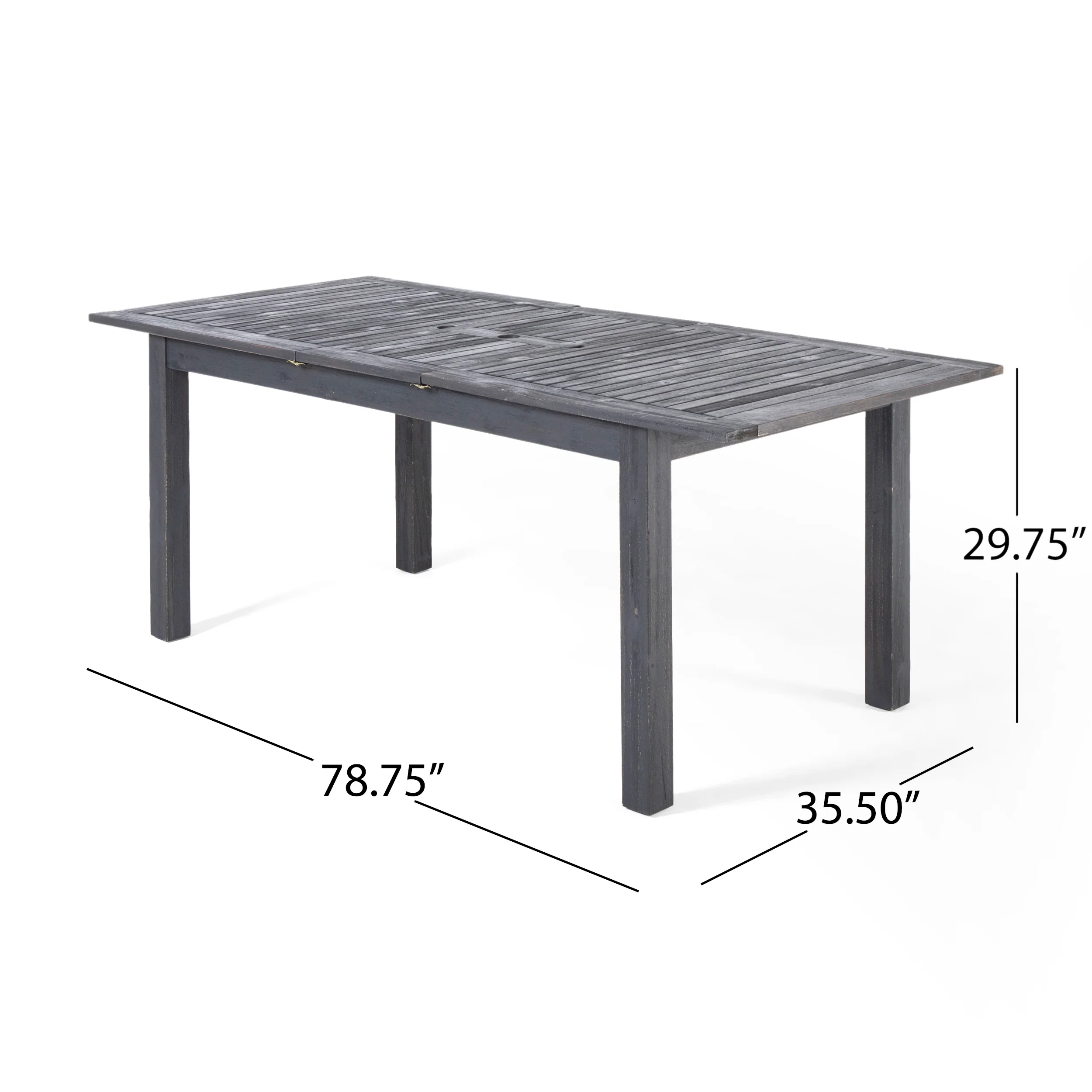 Eric Outdoor Expandable Acacia Wood Dining Table - furnishings