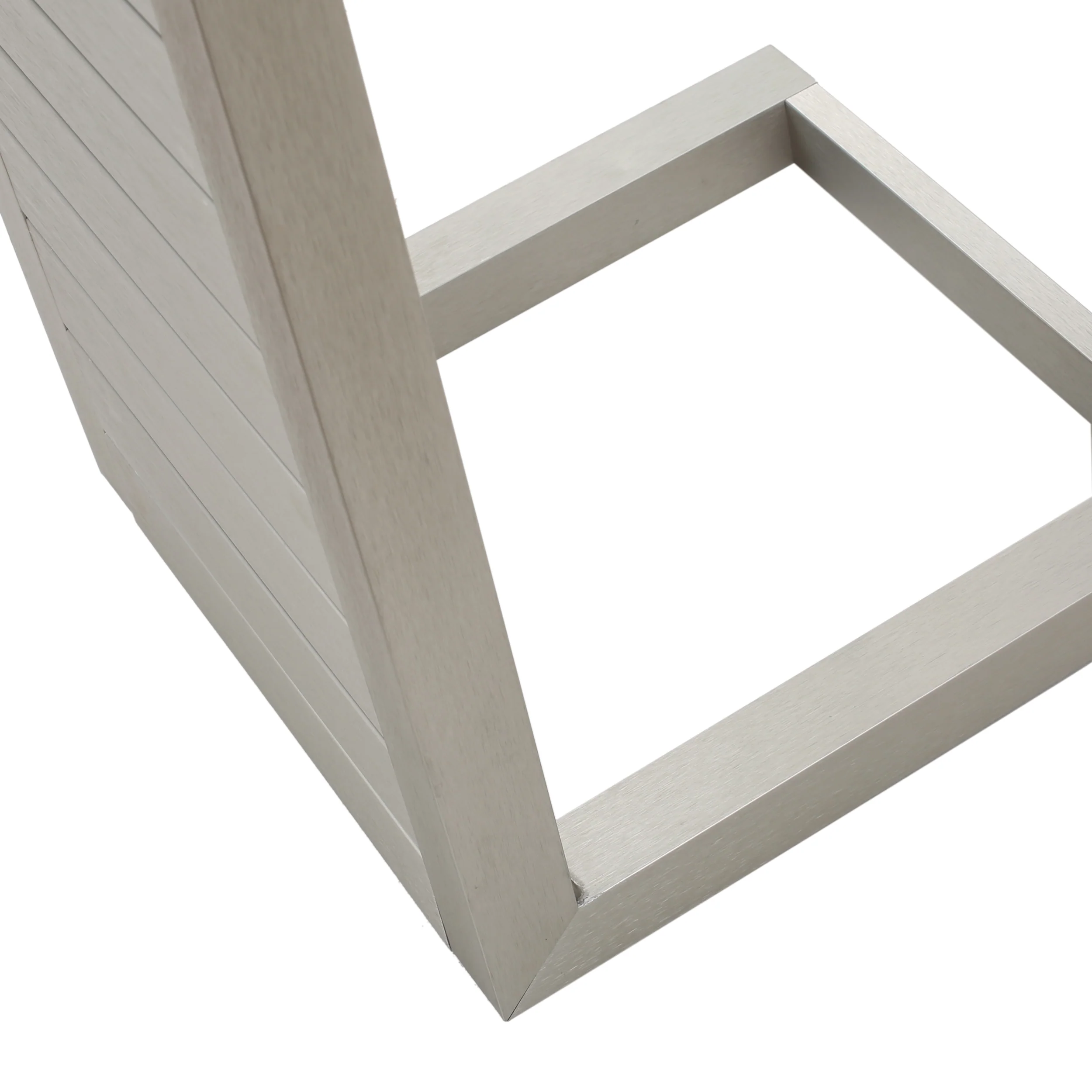 Crested-Bay Modern Aluminum C-Shaped End Table - furnishings