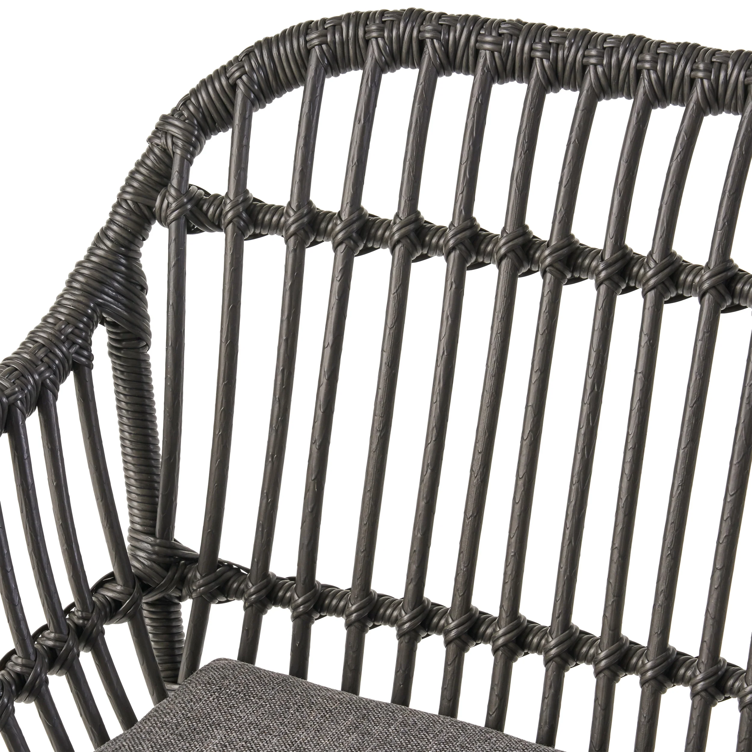 Lesley Outdoor Faux Wicker 2 Seater Chat Set with Tempered Glass Table - furnishings