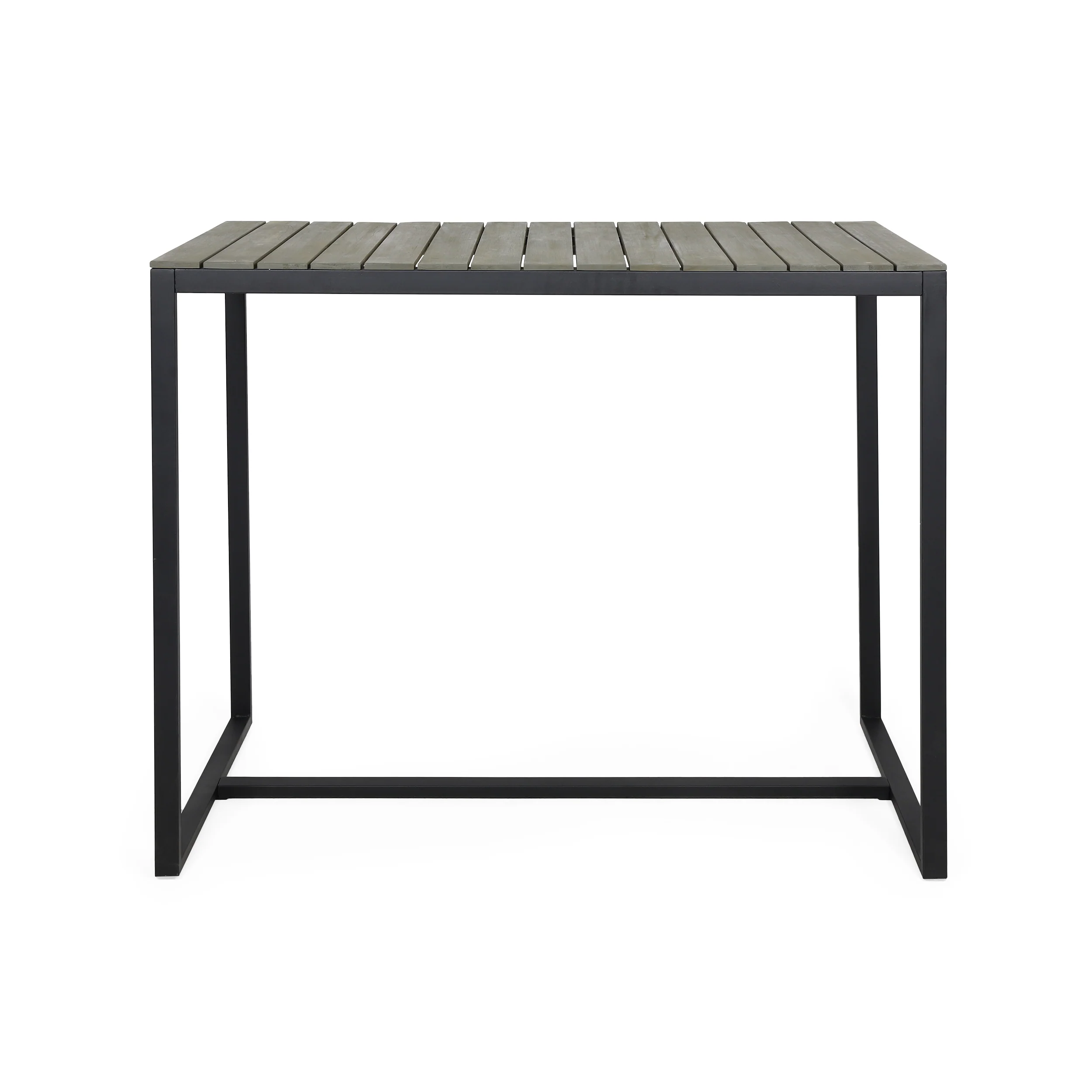Arath Outdoor Modern Industrial 4 Seater Acacia Wood Bar Set - furnishings