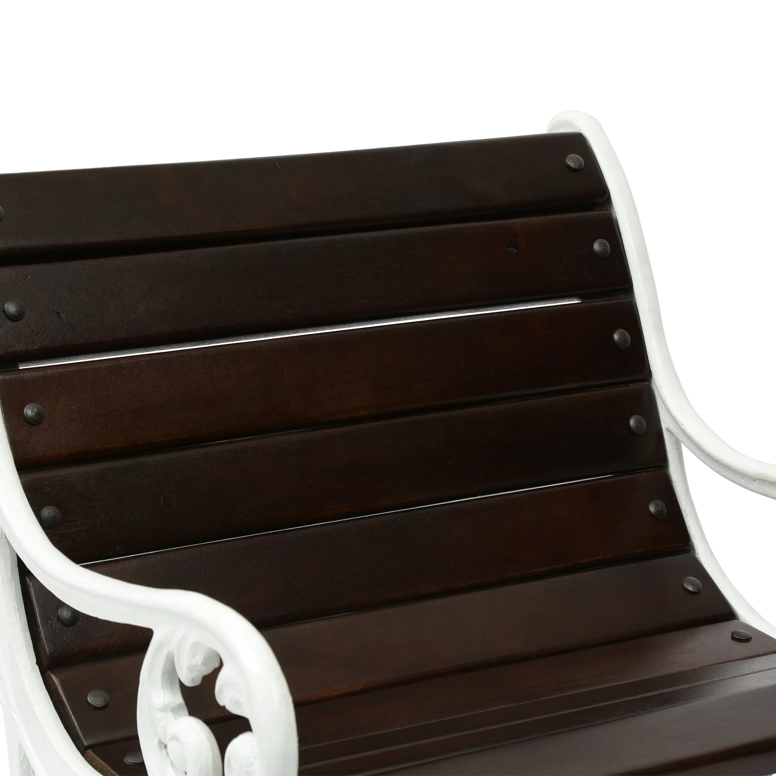 Judith Outdoor Handcrafted Mango Wood Chair, Set of 2, Rustic Brown and White - furnishings