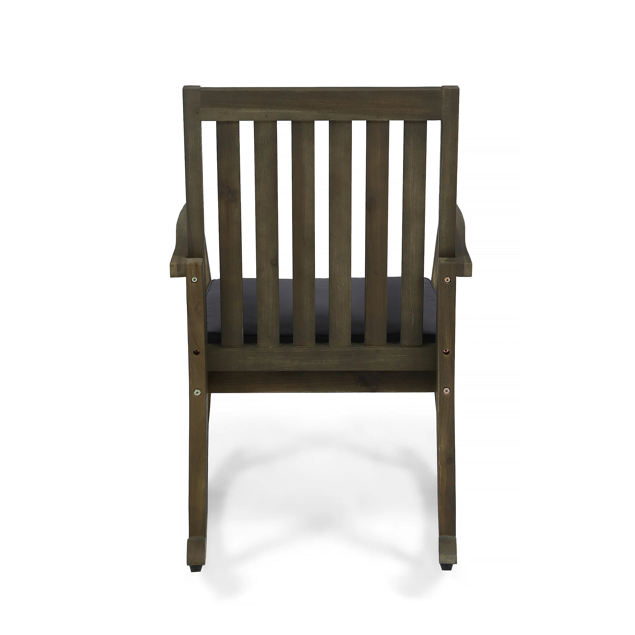 Yvonne Outdoor Acacia Wood Rocking Chair with Water-Resistant Cushions - furnishings