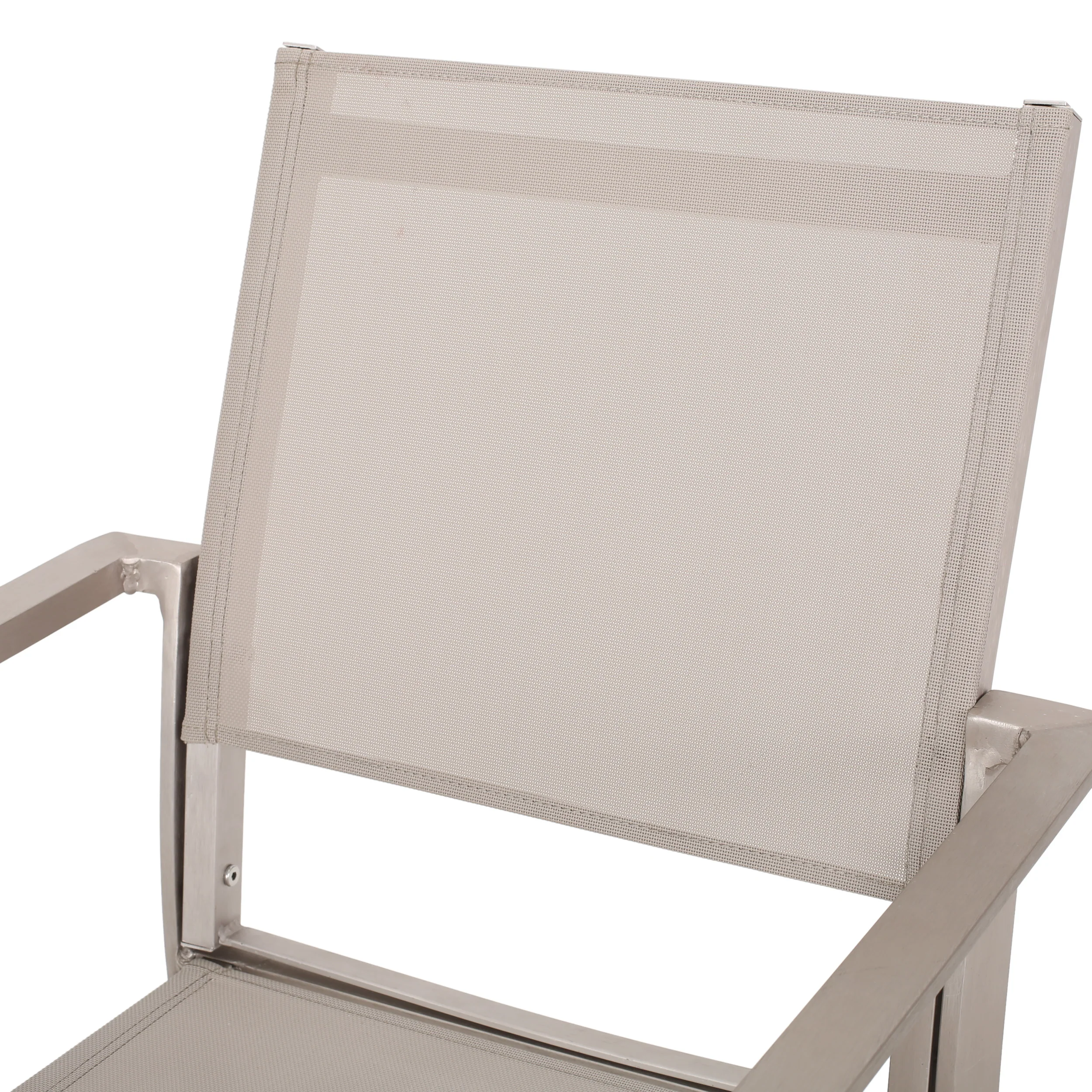 Martin Outdoor Modern Aluminum Dining Chair with Mesh Seat (Set of 2) - furnishings