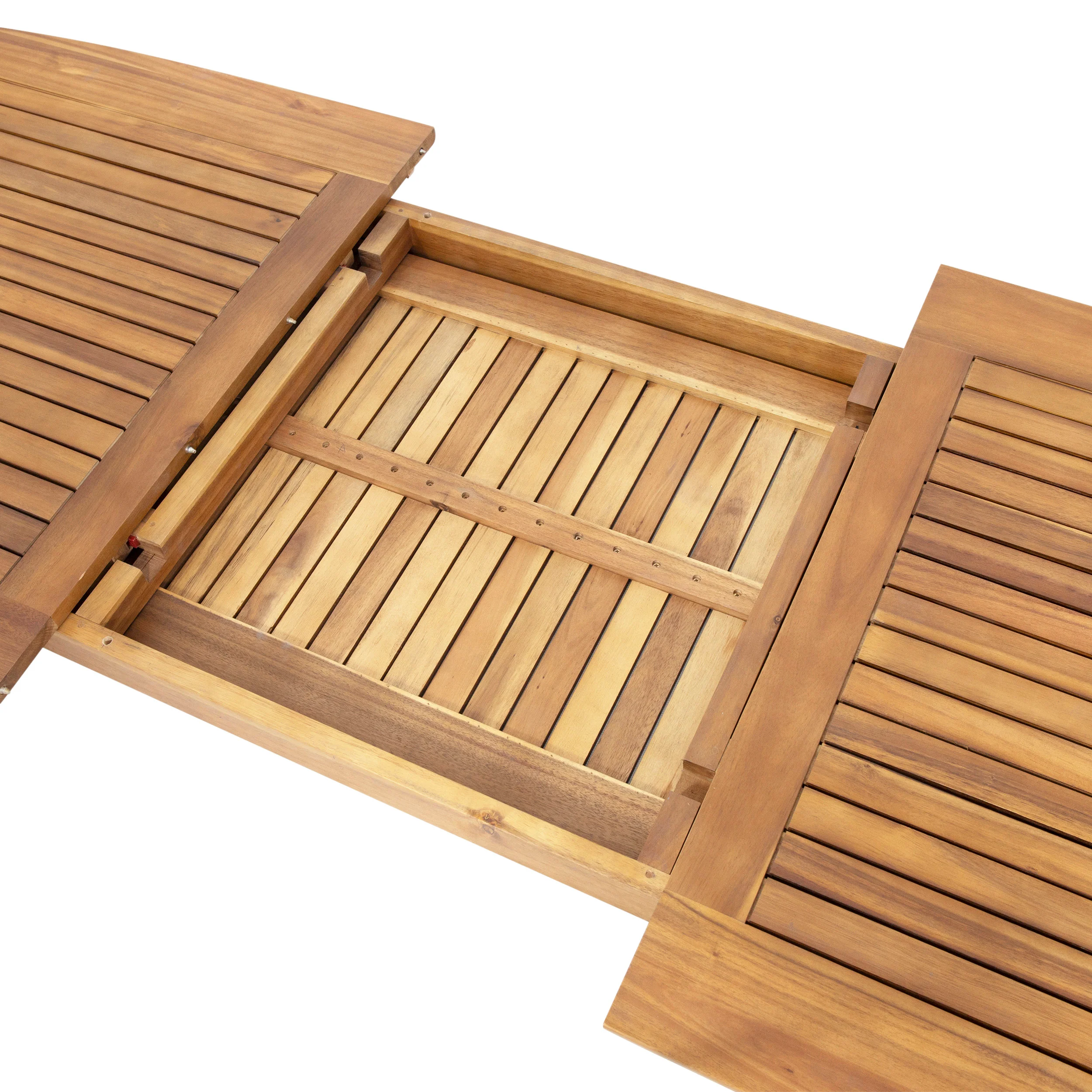 Stanford Outdoor Acacia Wood Expandable Dining Table - furnishings