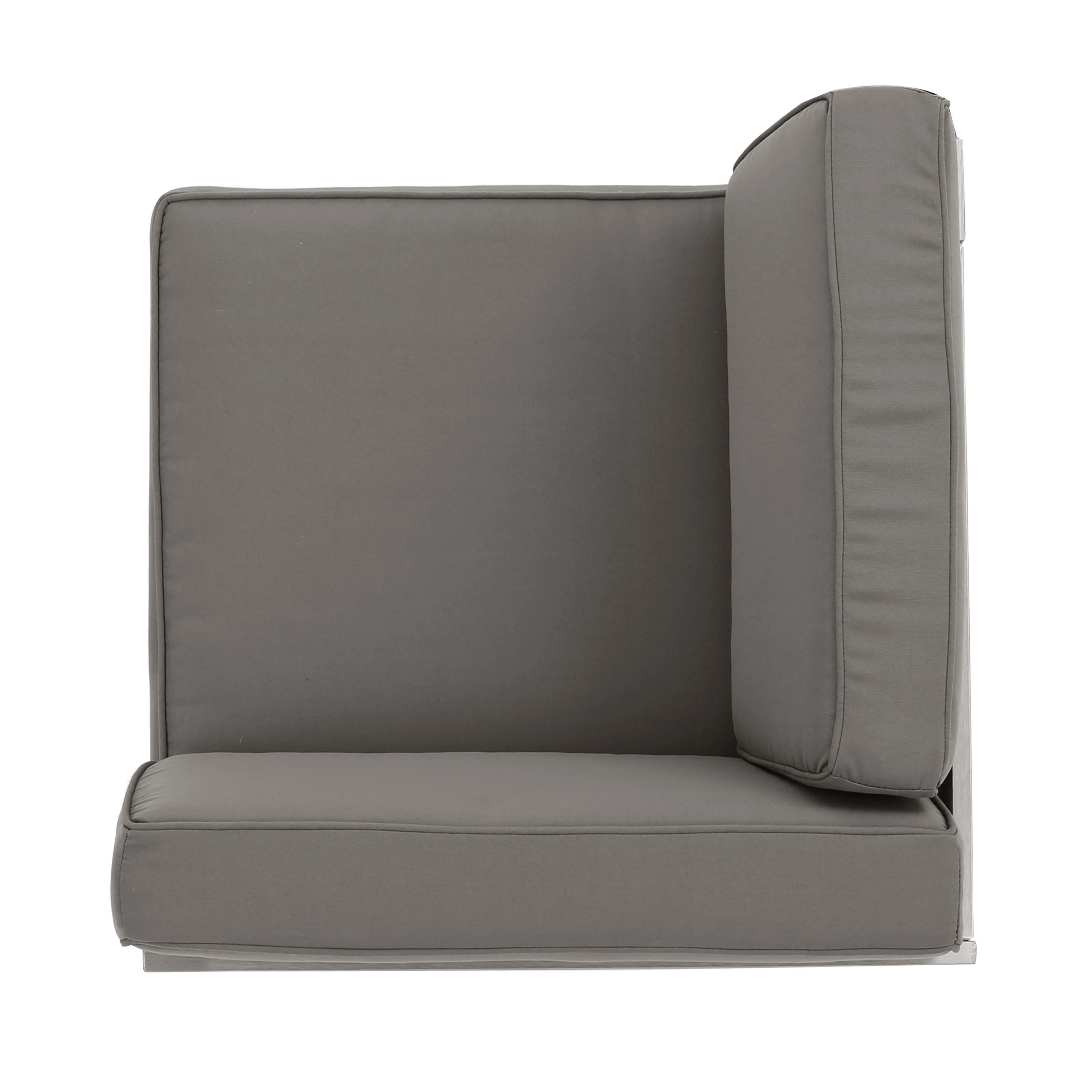 Denise Outdoor 9 Seater Aluminum U-Shaped Sofa Sectional and Fire Pit Set - furnishings