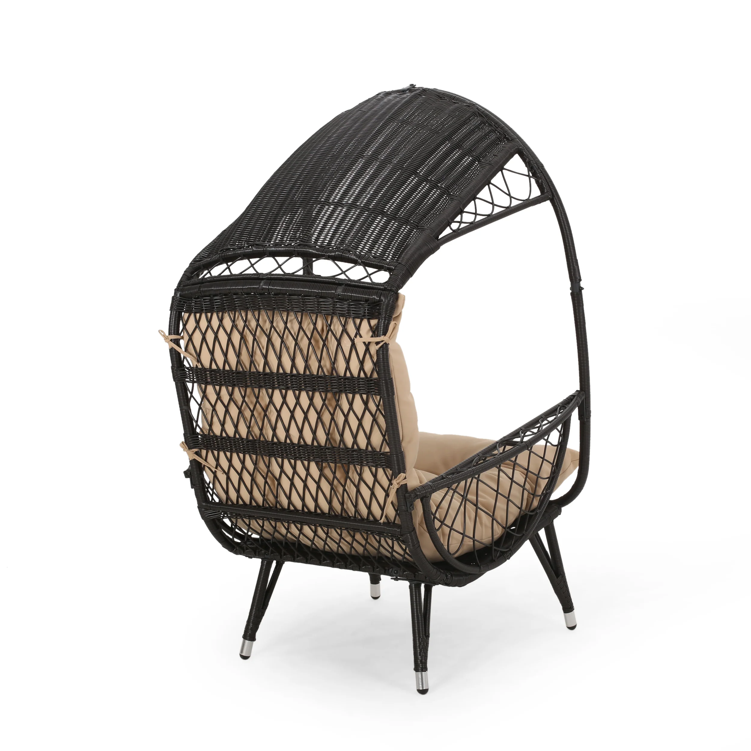 Primo Outdoor Wicker Freestanding Basket Chair - furnishings