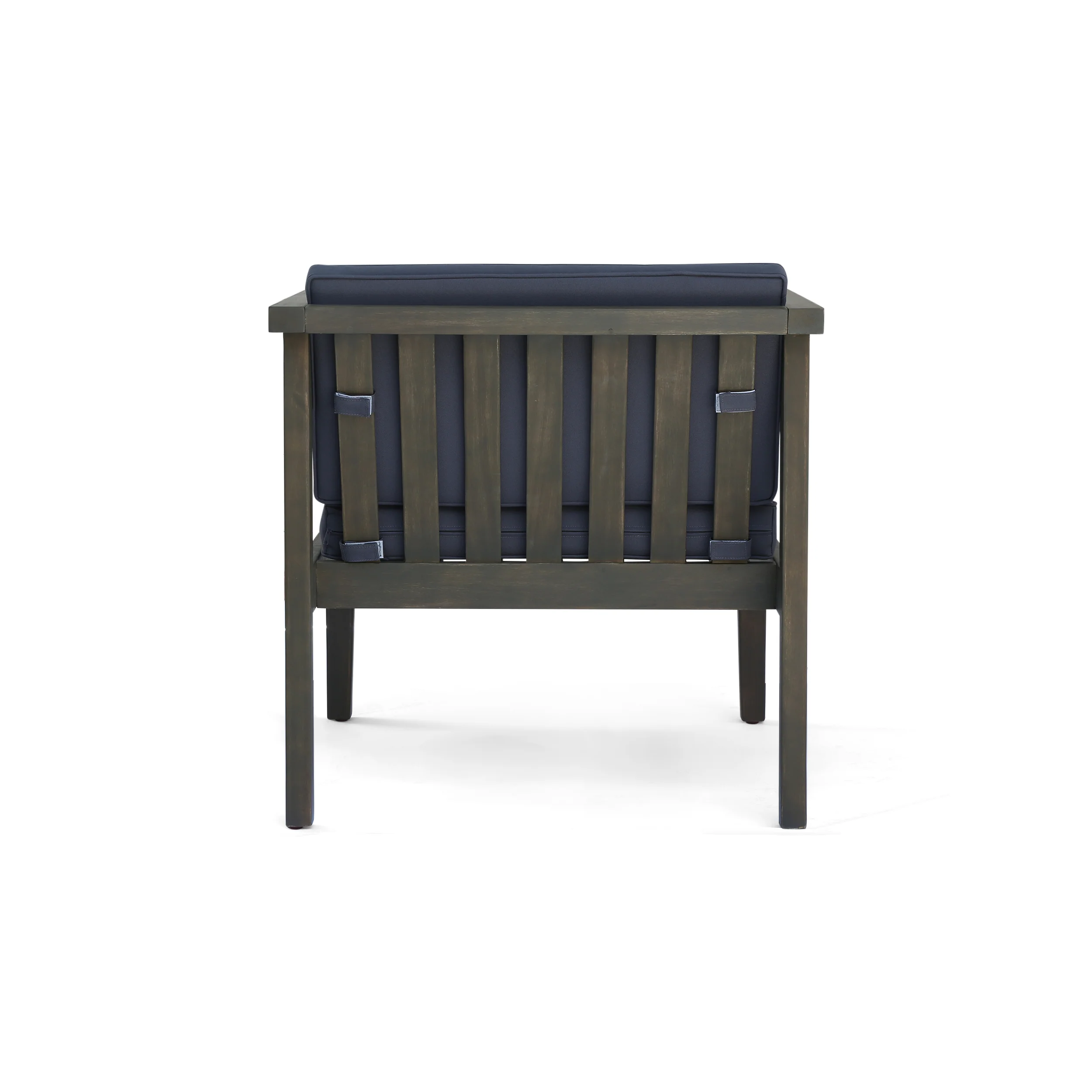 Thomson Outdoor Acacia Wood Club Chairs with Water-Resistant Cushions (Set of 4) - furnishings