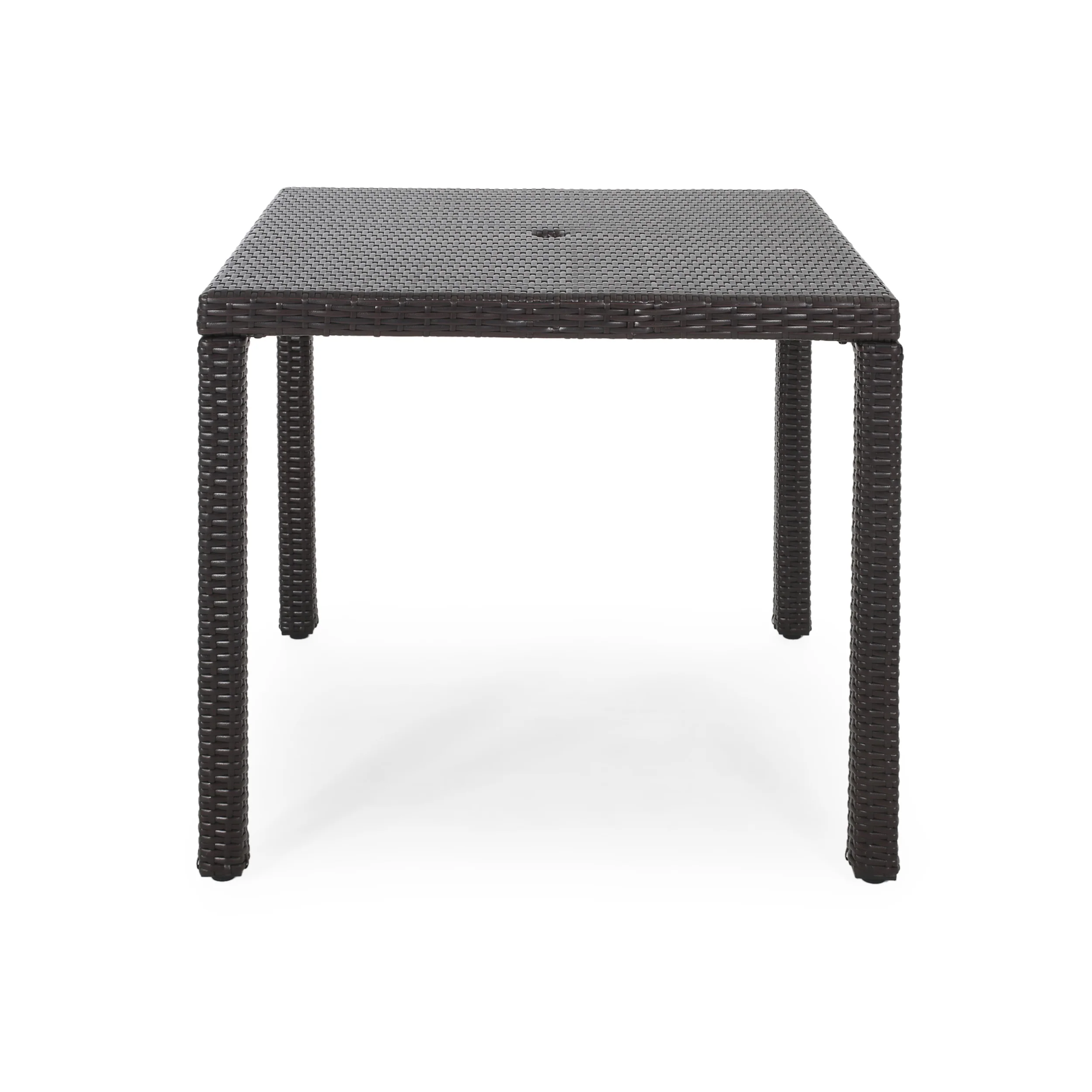 Edene Outdoor Multibrown Wicker Square Dining Table - furnishings