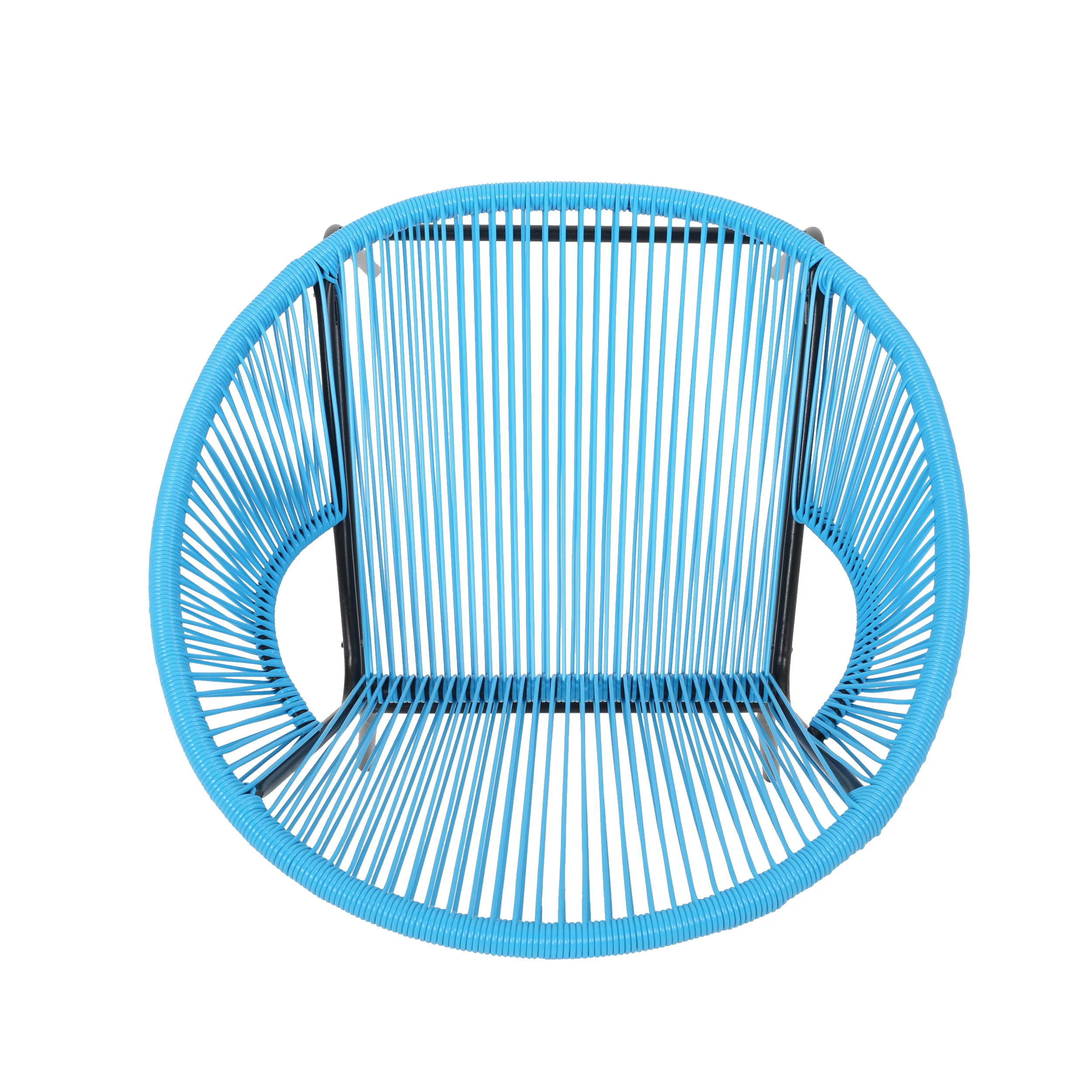 Chrissy Outdoor Modern Faux Rattan Club Chair (Set of 2) - furnishings