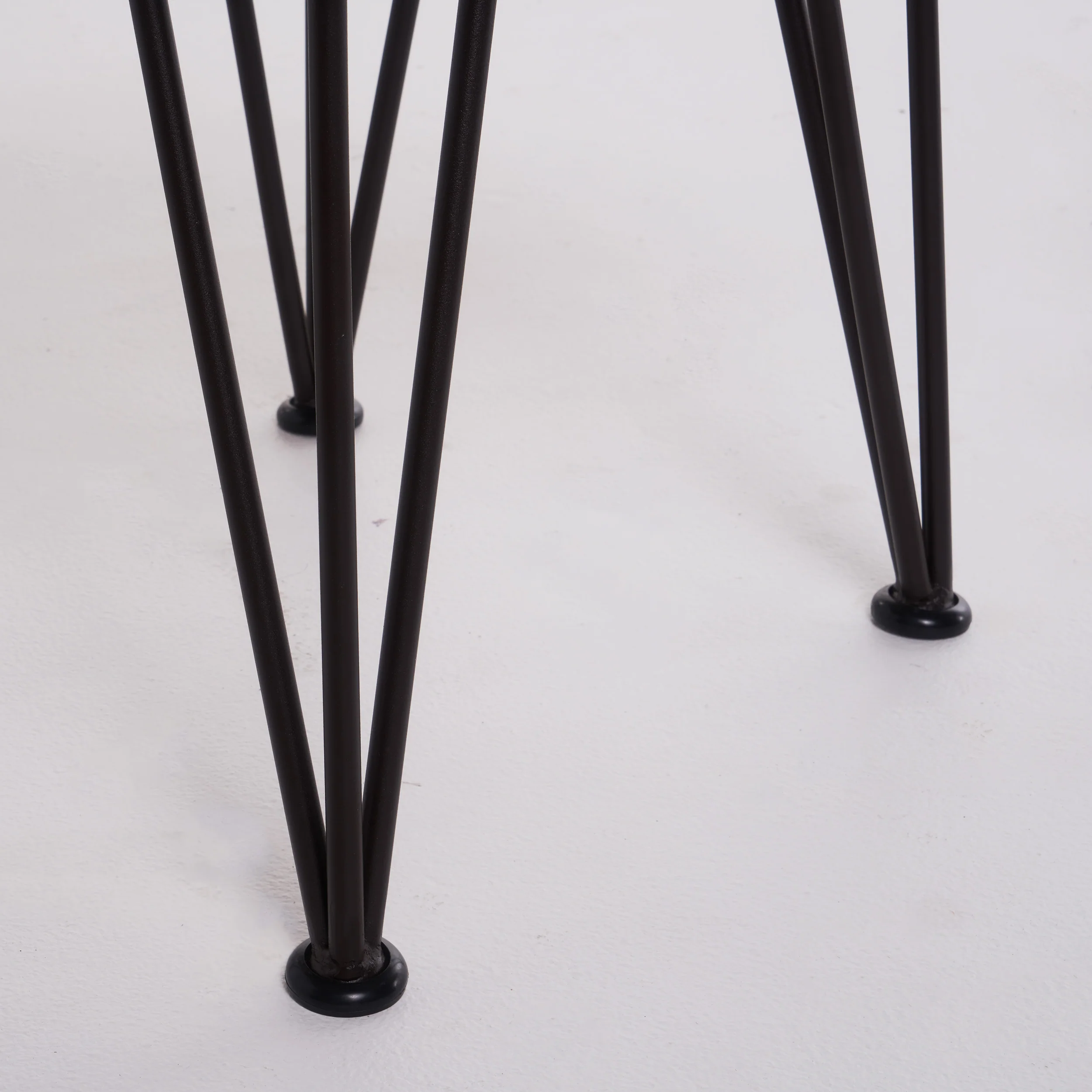 Avy Outdoor Rustic Industrial Acacia Wood Accent Table with Metal Hairpin Legs, Teak - furnishings