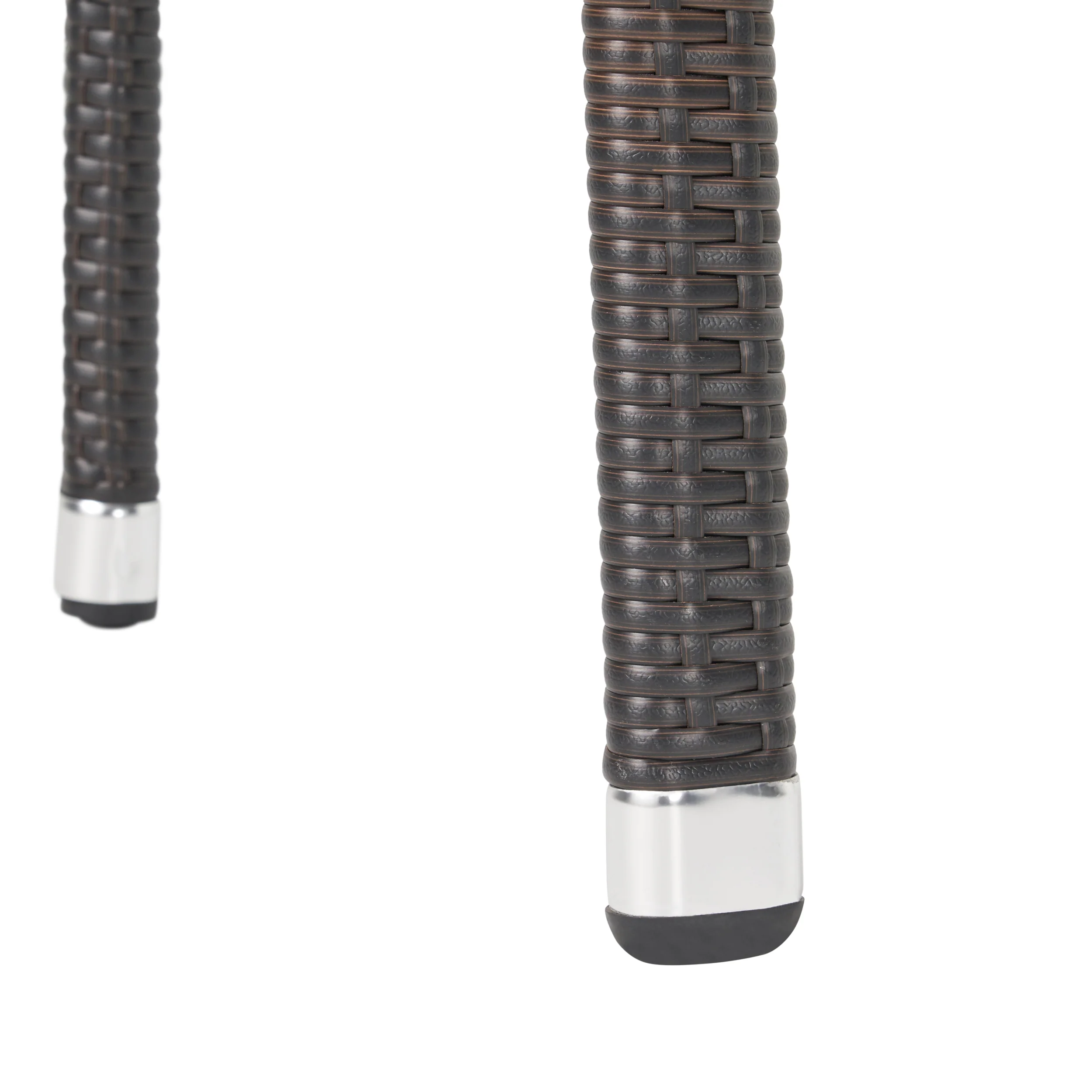 Ava Outdoor Wicker Armed Aluminum Framed Stack Chairs (Set of 2) - furnishings