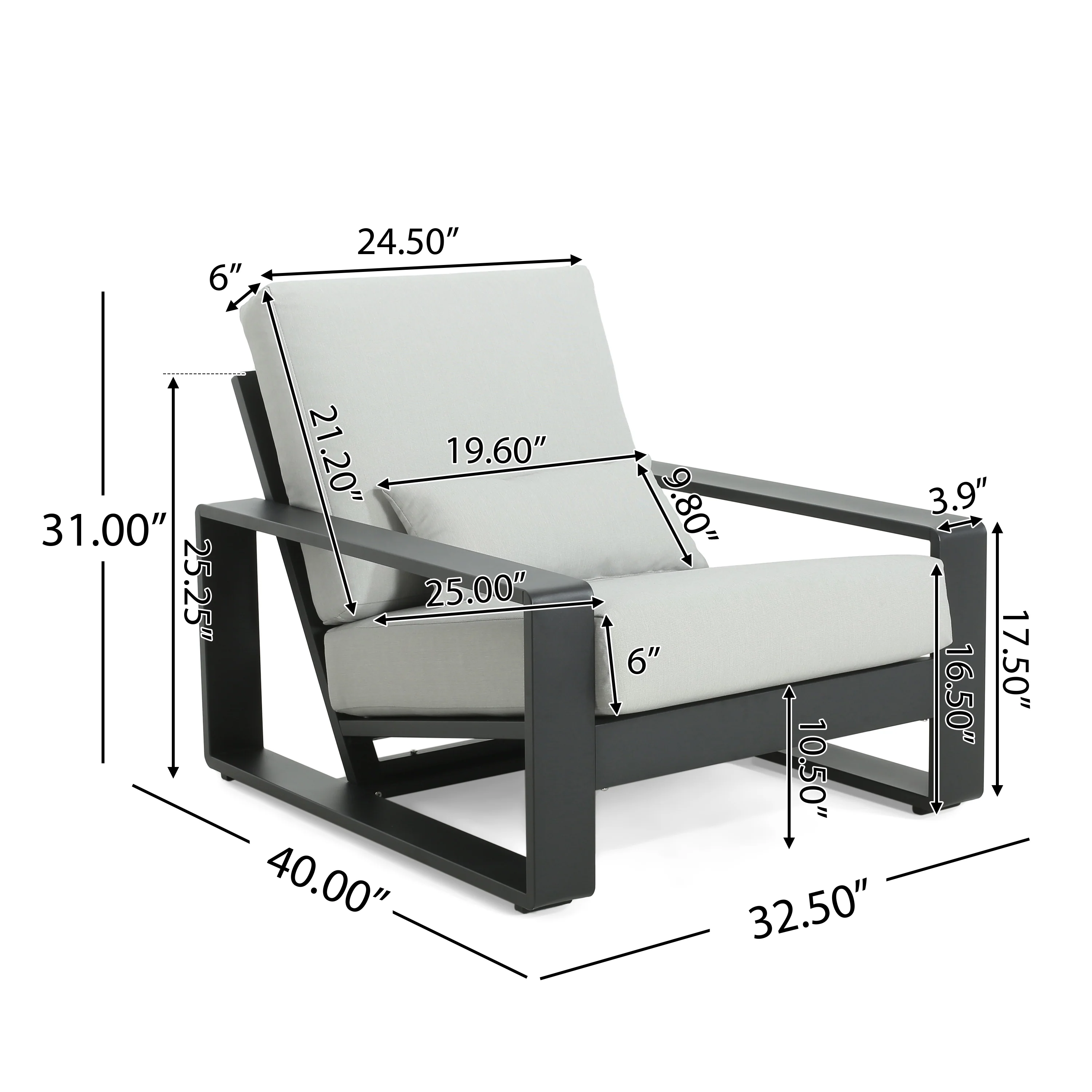Plata Aluminum Outdoor Lounge & Leisure Chair - furnishings