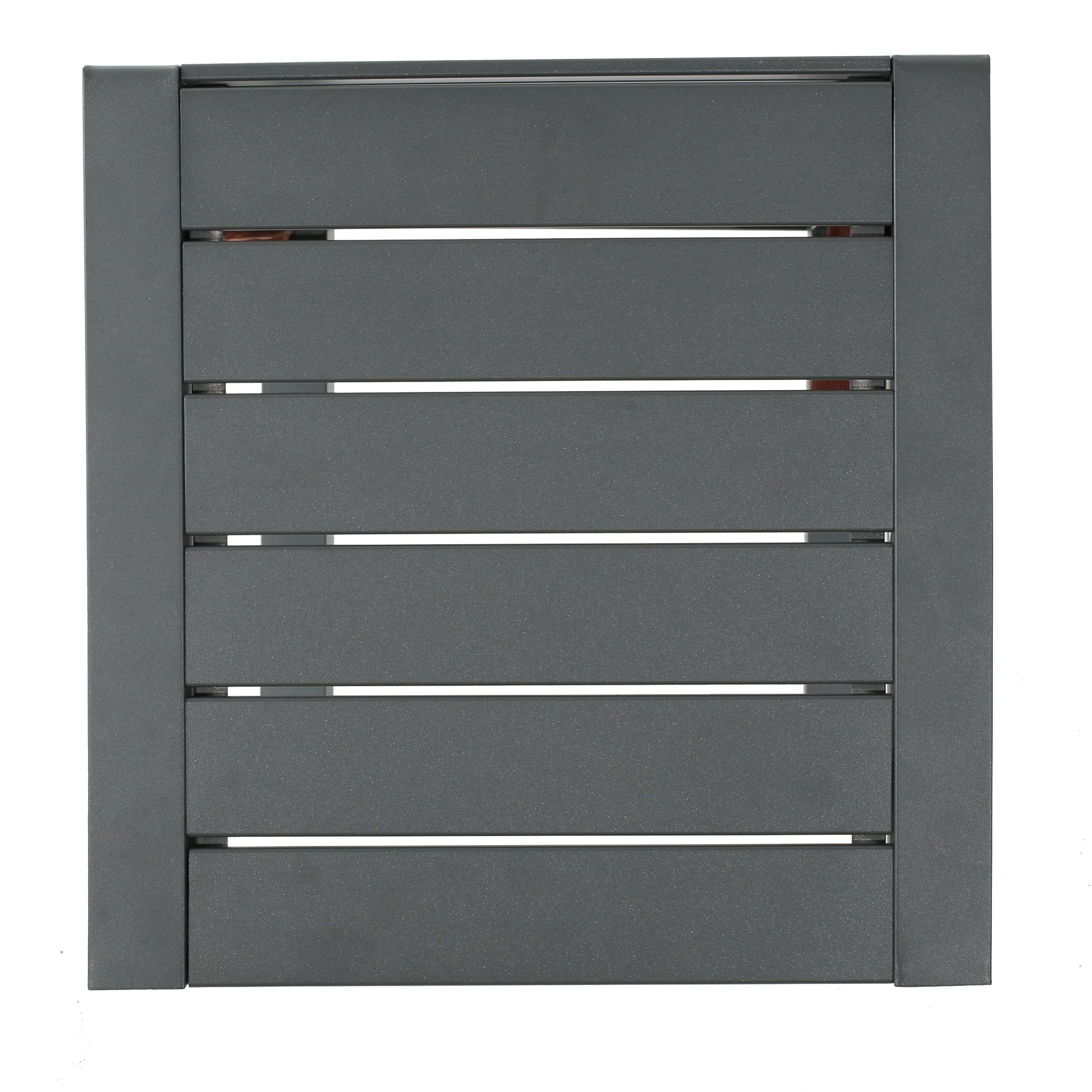 Crested Bay Outdoor Gray Aluminum C-Shaped Side Table - furnishings