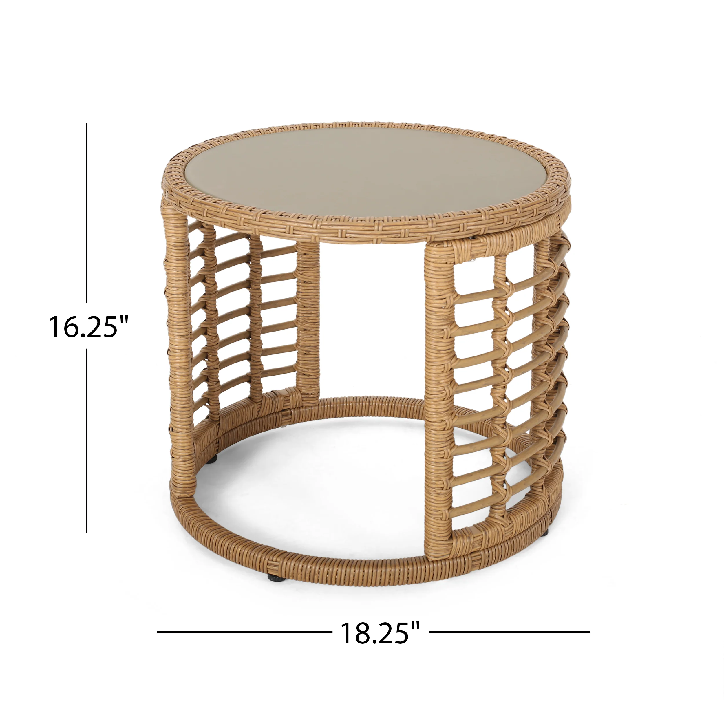 Zeferino Outdoor Modern Boho 2 Seater Wicker Chat Set with Side Table - furnishings