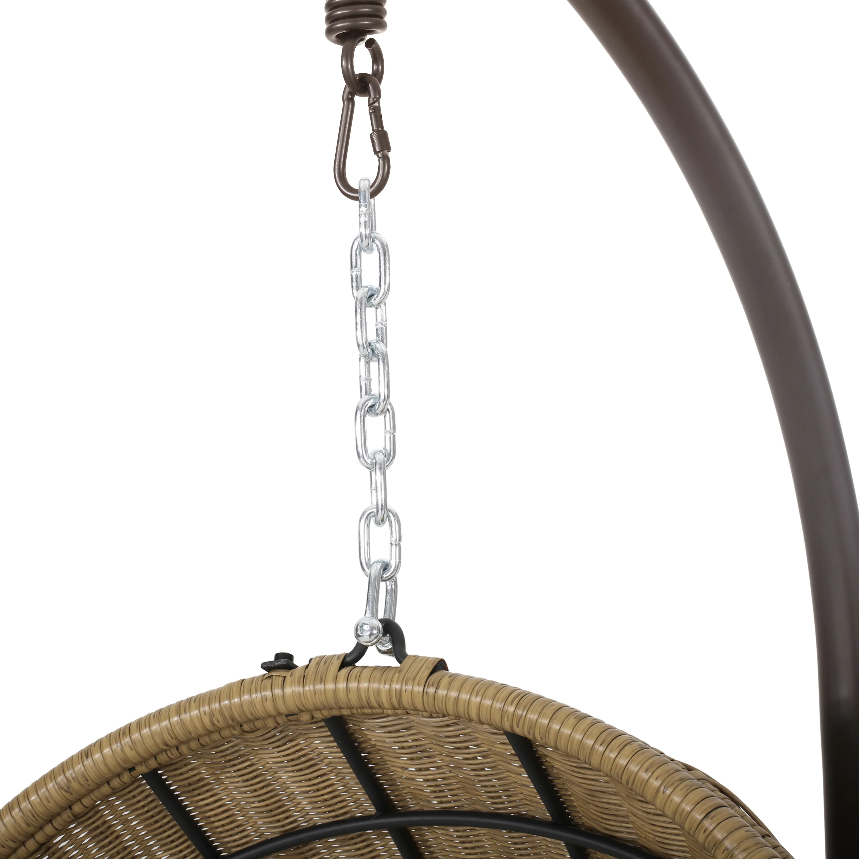 Primo Outdoor Wicker Hanging Basket Egg Chair with Stand - furnishings