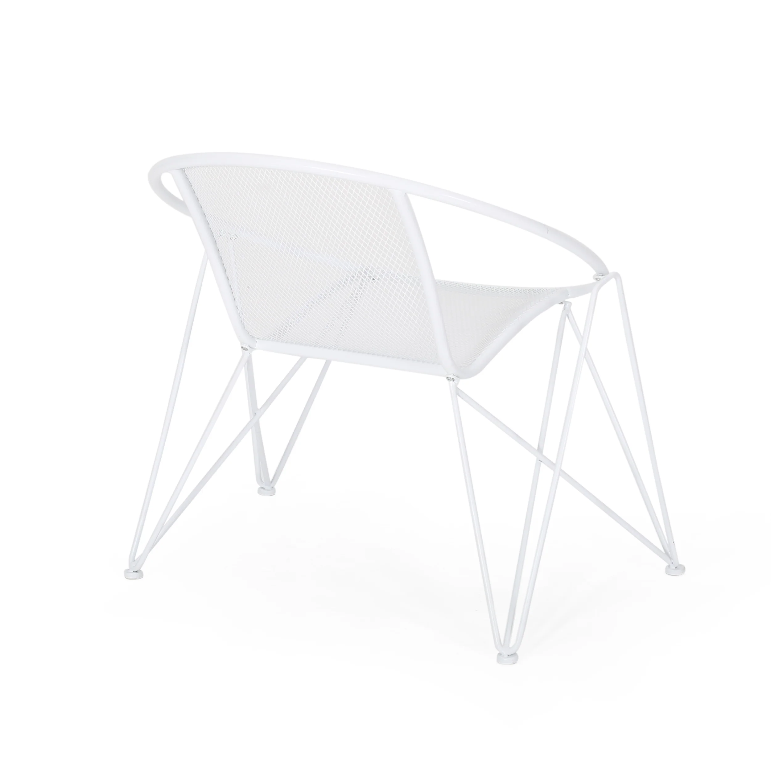Graham Modern Outdoor Iron Club Chair (Set of 2) - furnishings