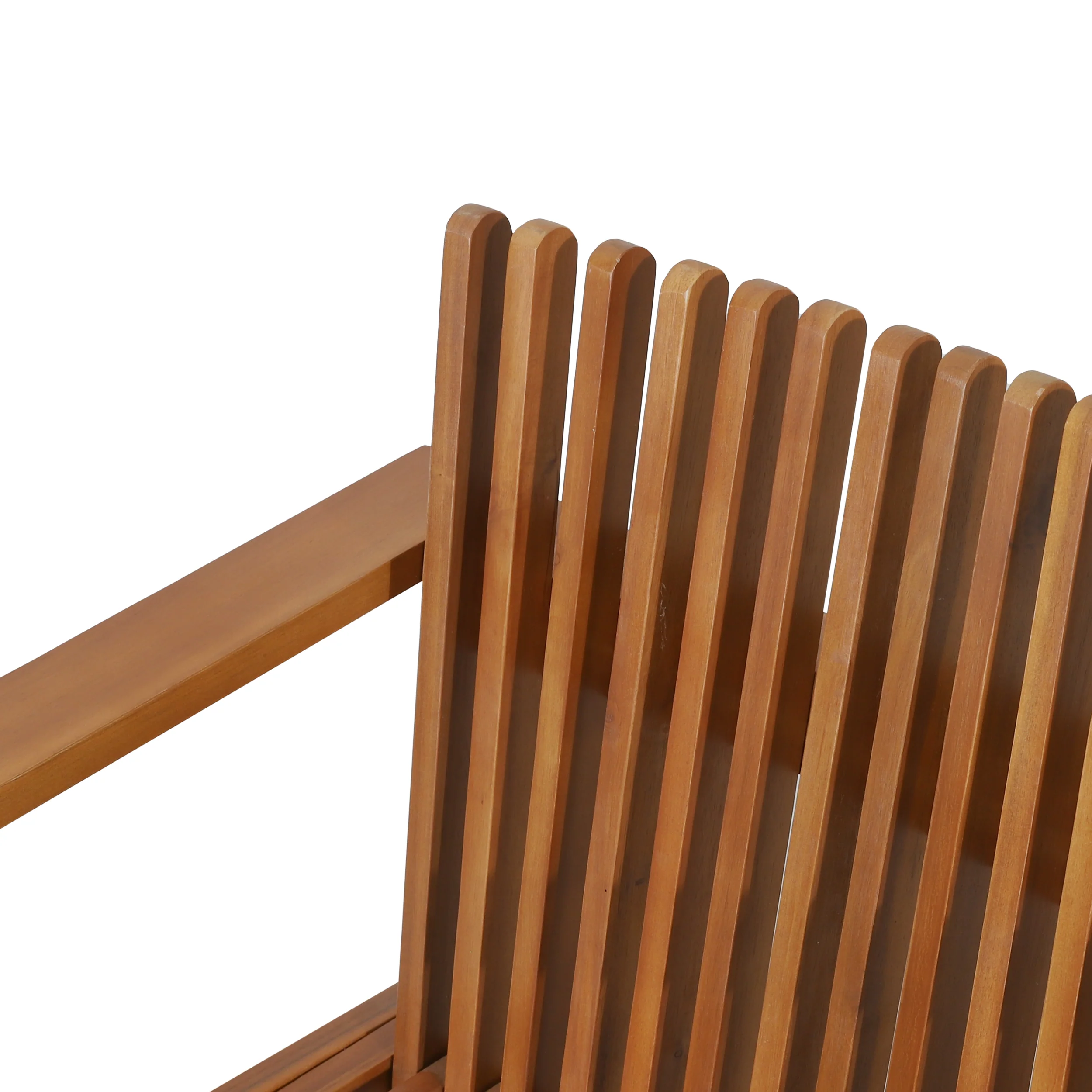 Naomi Outdoor Acacia Wood Slatted Club Chairs, Set of 2, Teak - furnishings