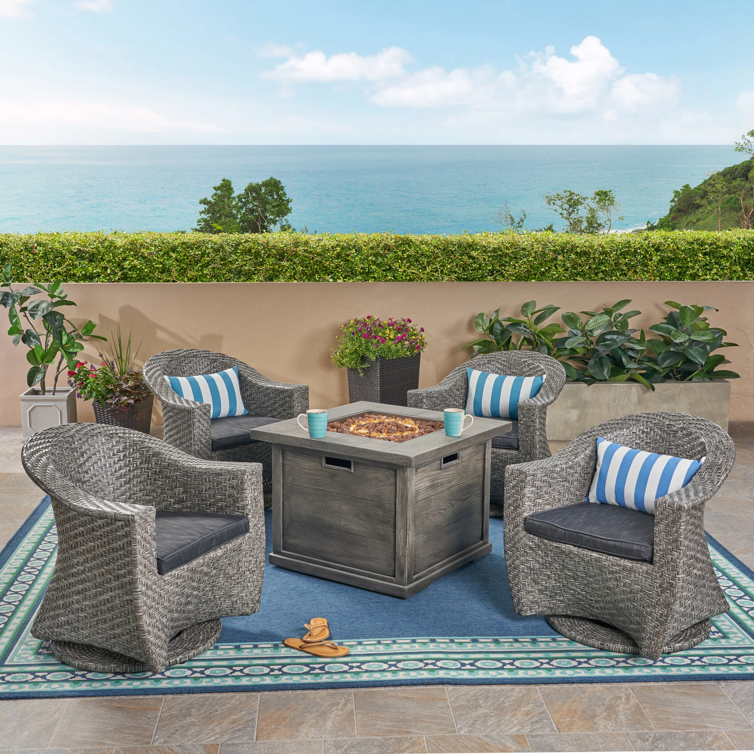 Celeste Patio Fire Pit Set - furnishings