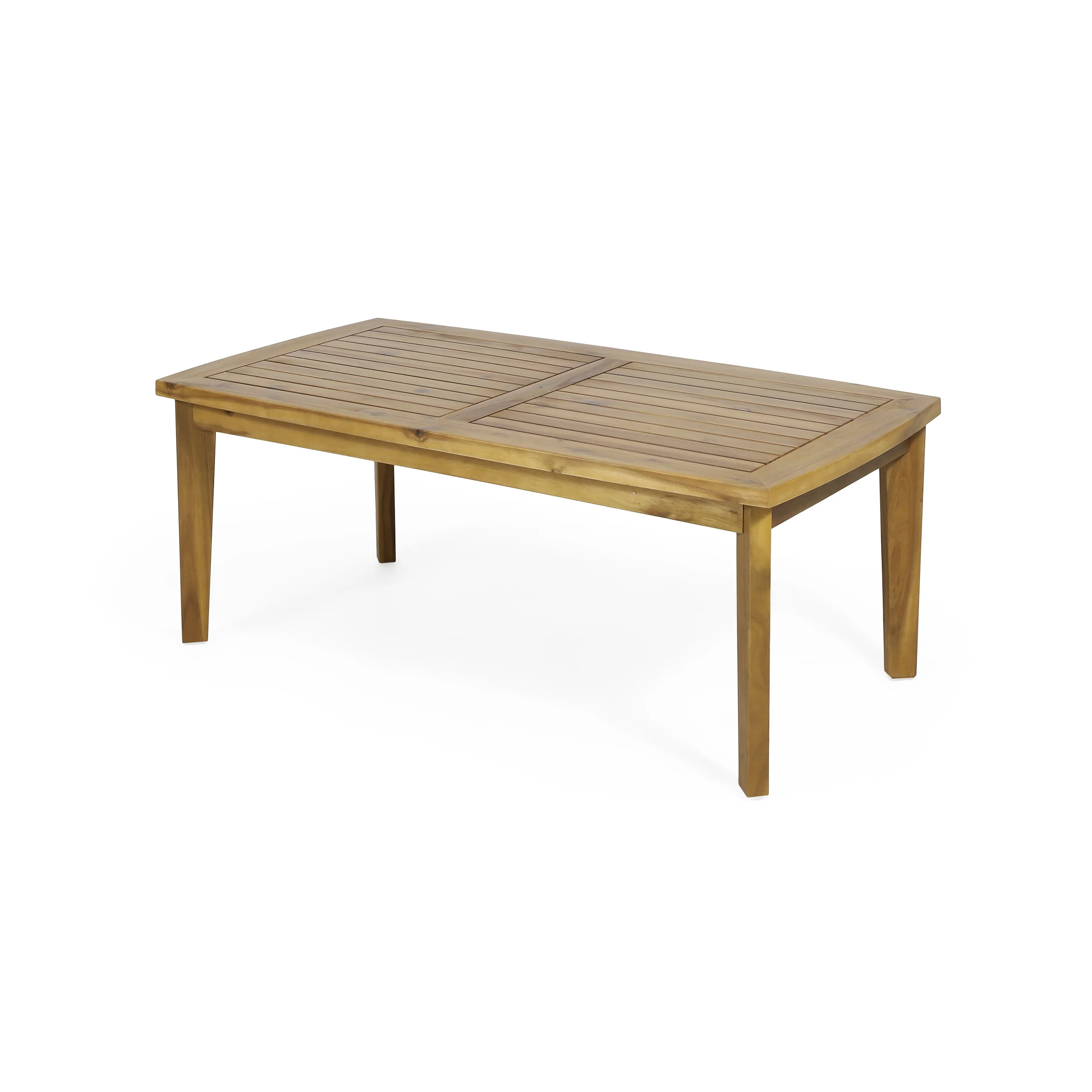 Laiah Outdoor Wooden Loveseat and Coffee Table Set - furnishings