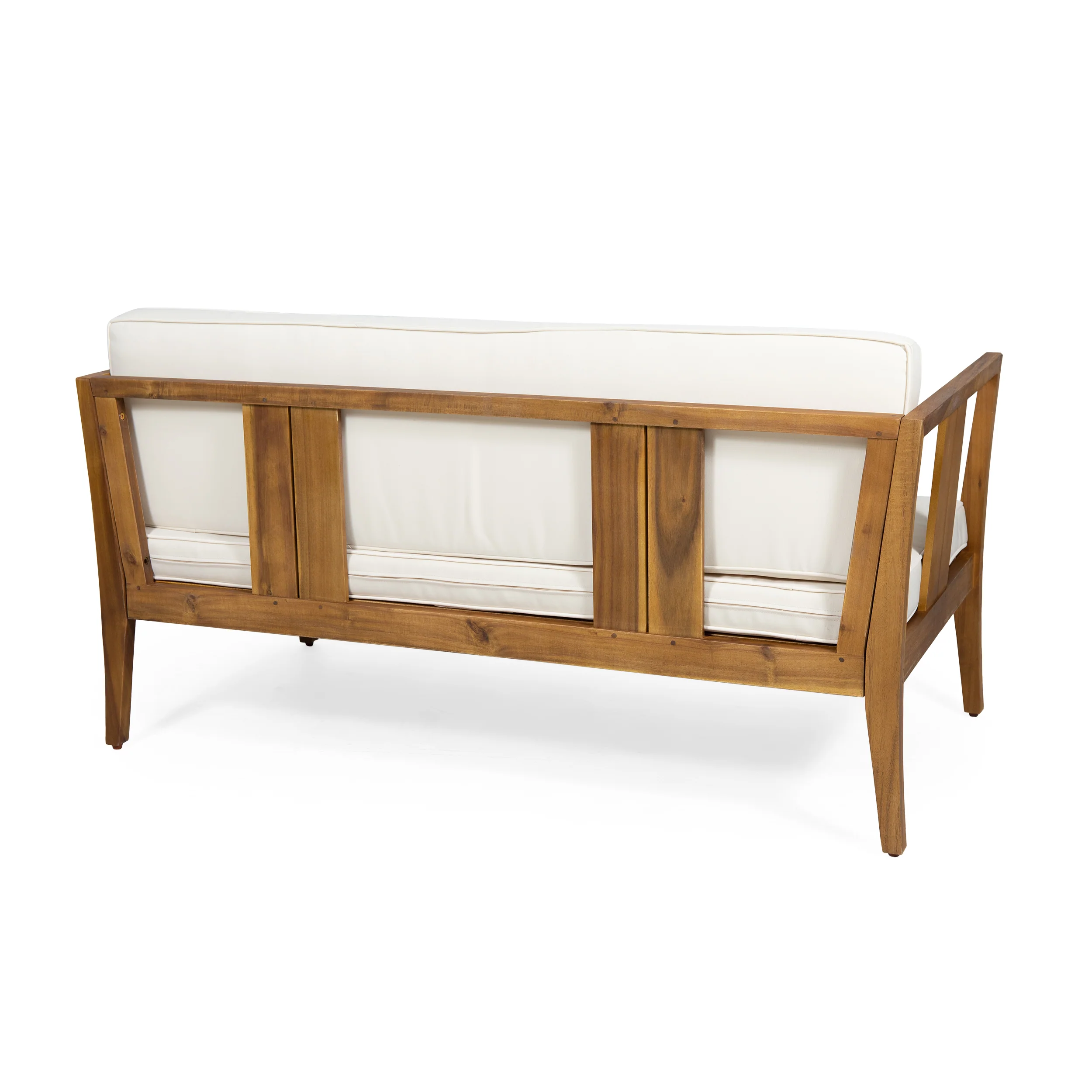 Saman Outdoor 4 Seater Acacia Wood Chat Set - furnishings