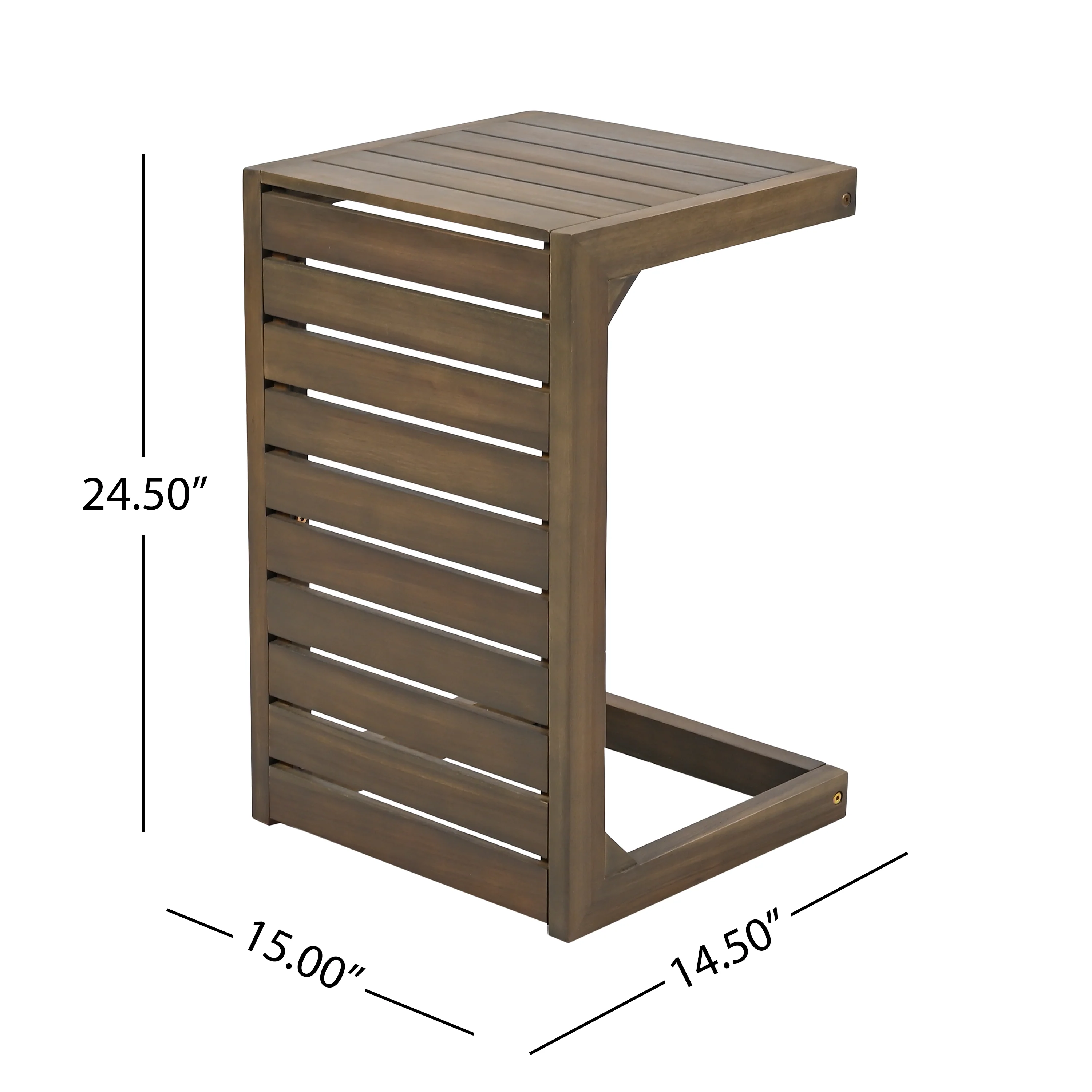 Elow Modern C-Shaped End Table - furnishings