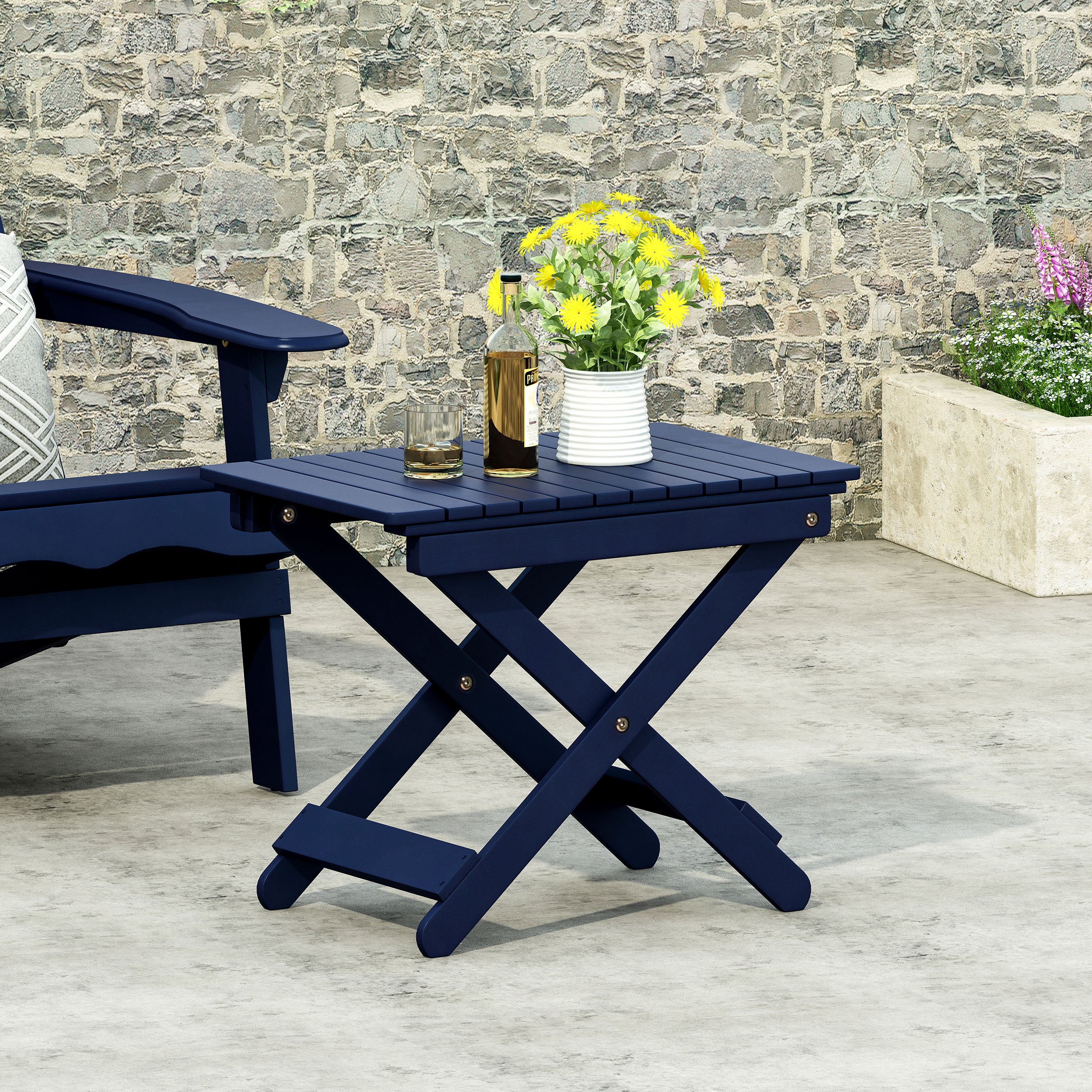 Reed Outdoor Folding Side Table - furnishings