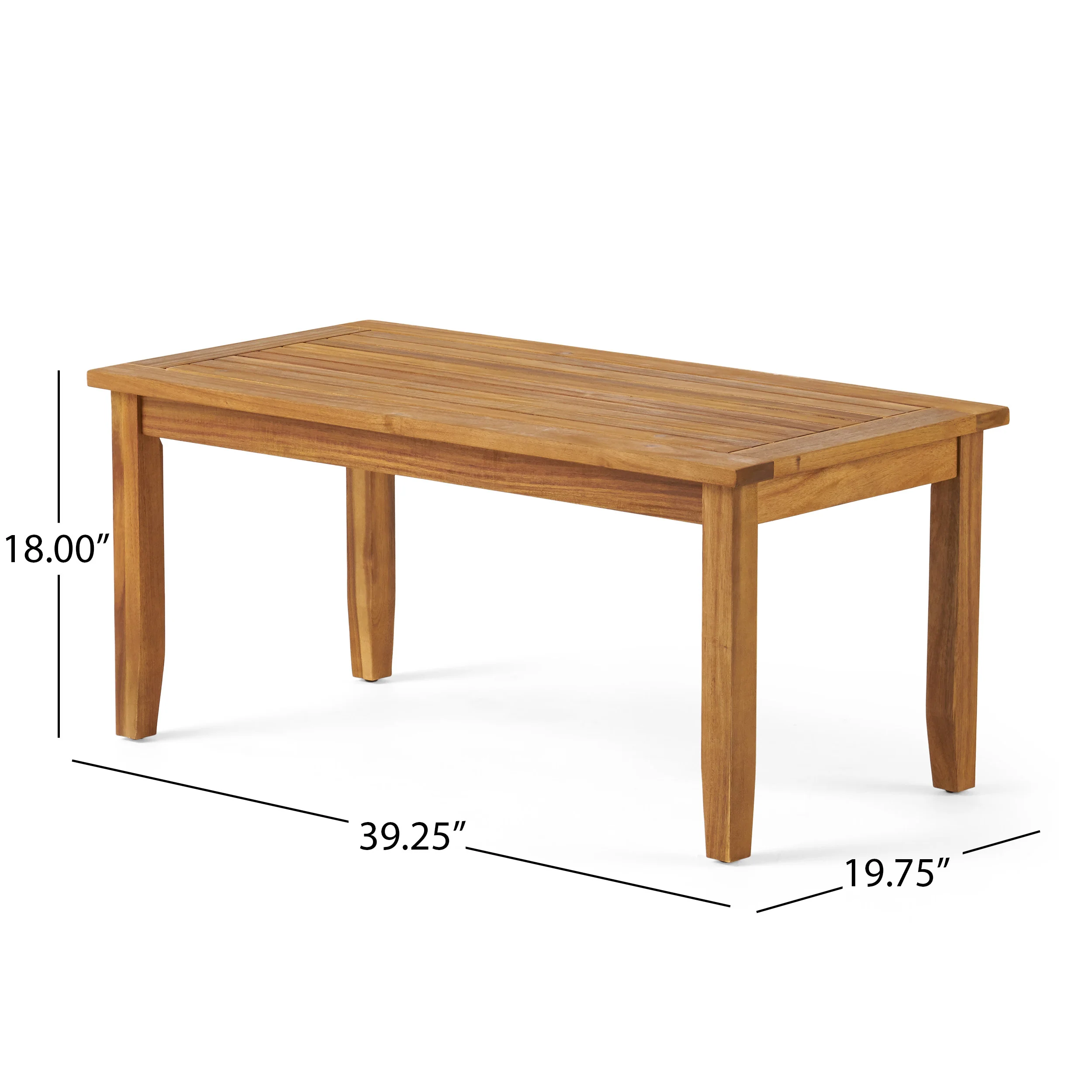 Keanu Outdoor Acacia Wood Loveseat and Coffee Table Set with Cushions - furnishings
