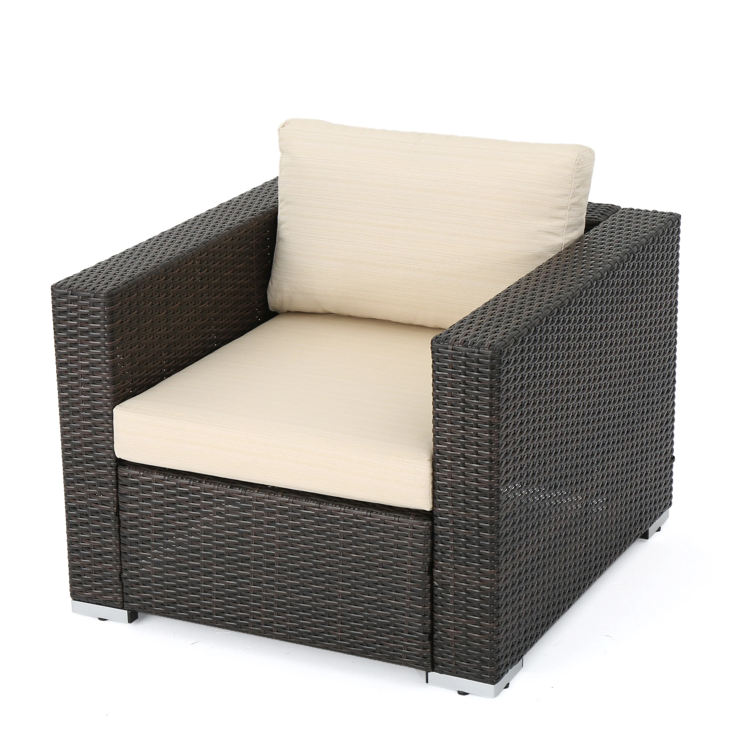 Avianna Outdoor Wicker Club Chair with Cushions - furnishings