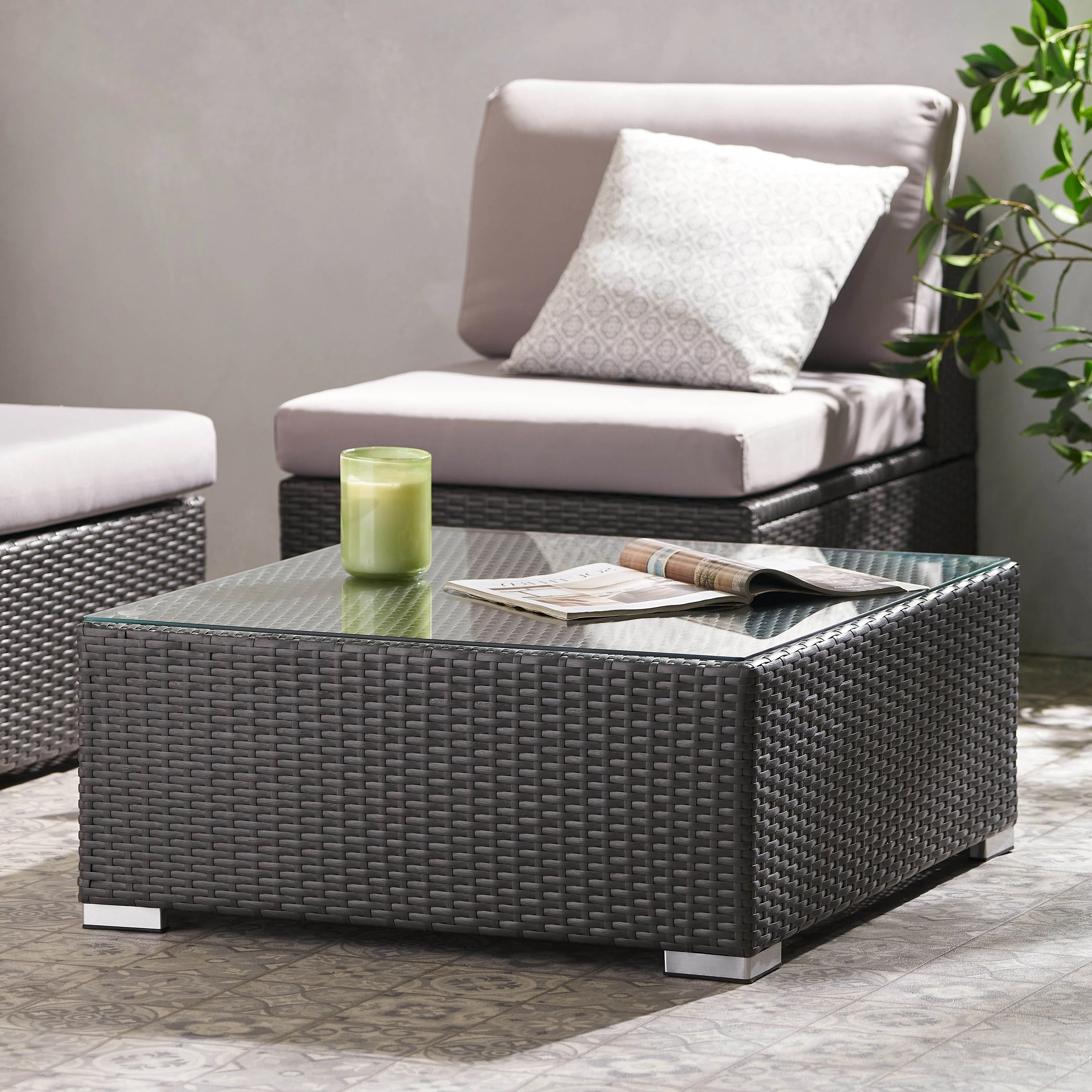 Avianna Outdoor Wicker Coffee Table - furnishings