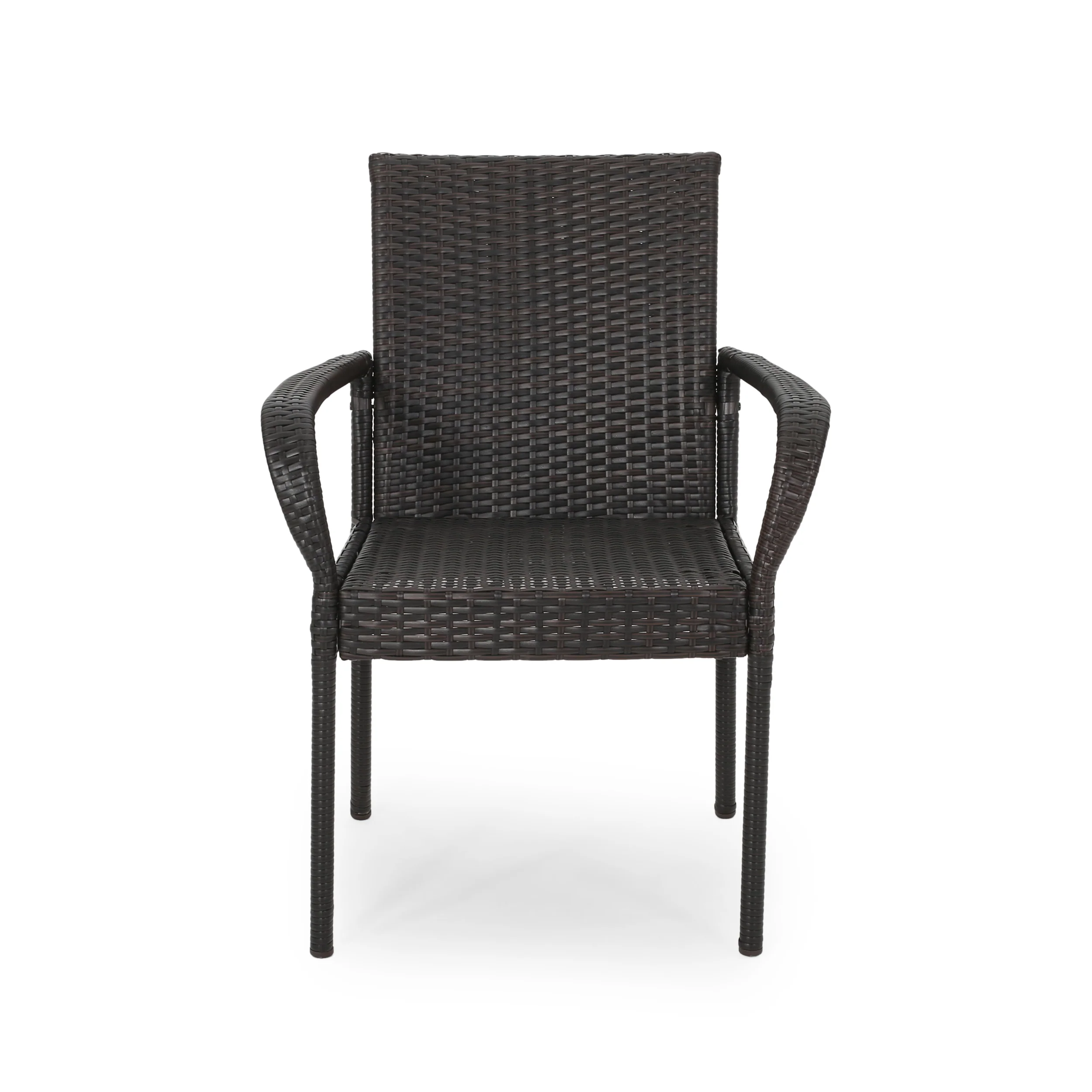 Bannon Outdoor Contemporary Wicker Dining Chair (Set of 2) - furnishings
