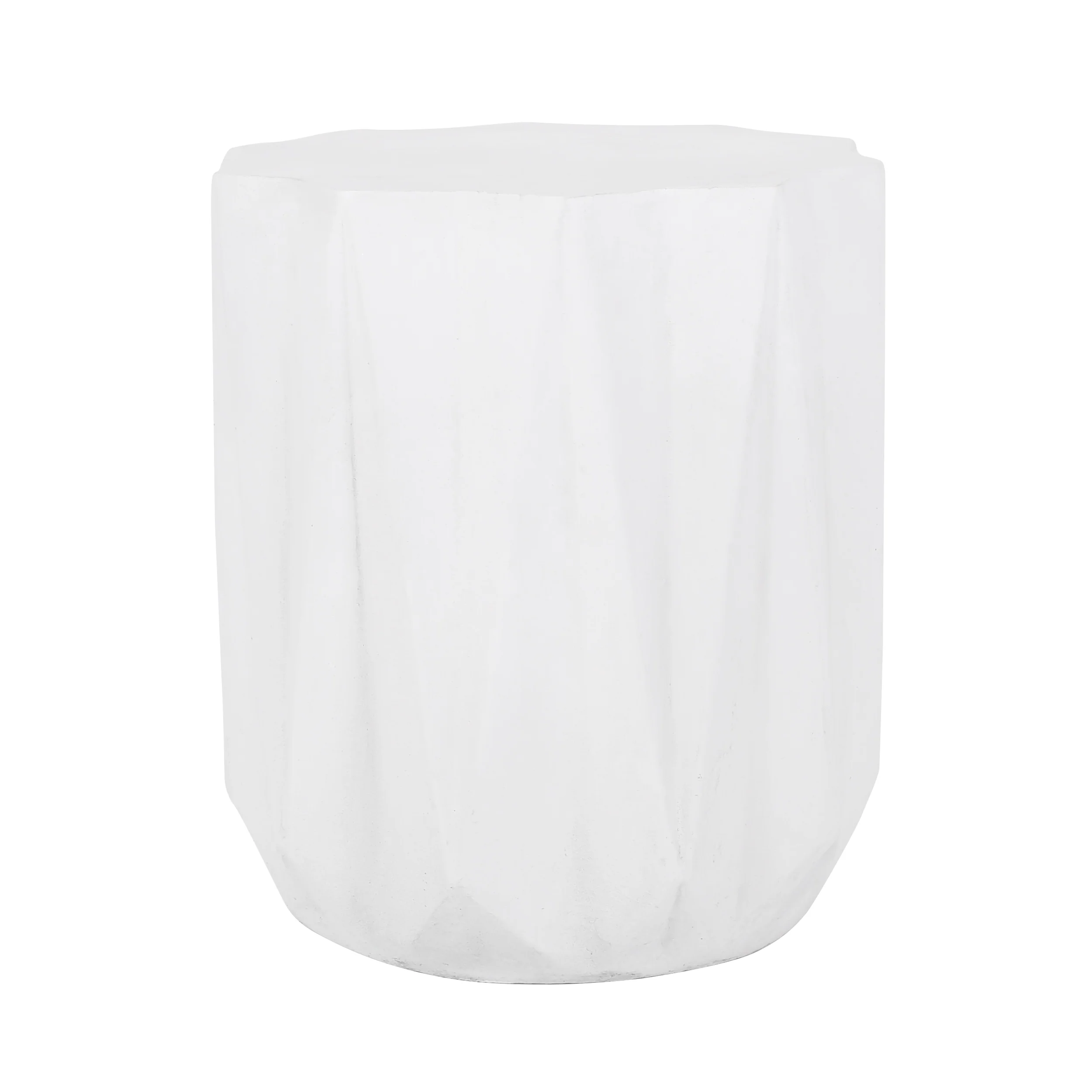Cayce Outdoor Lightweight Concrete Side Table, Antique White - furnishings