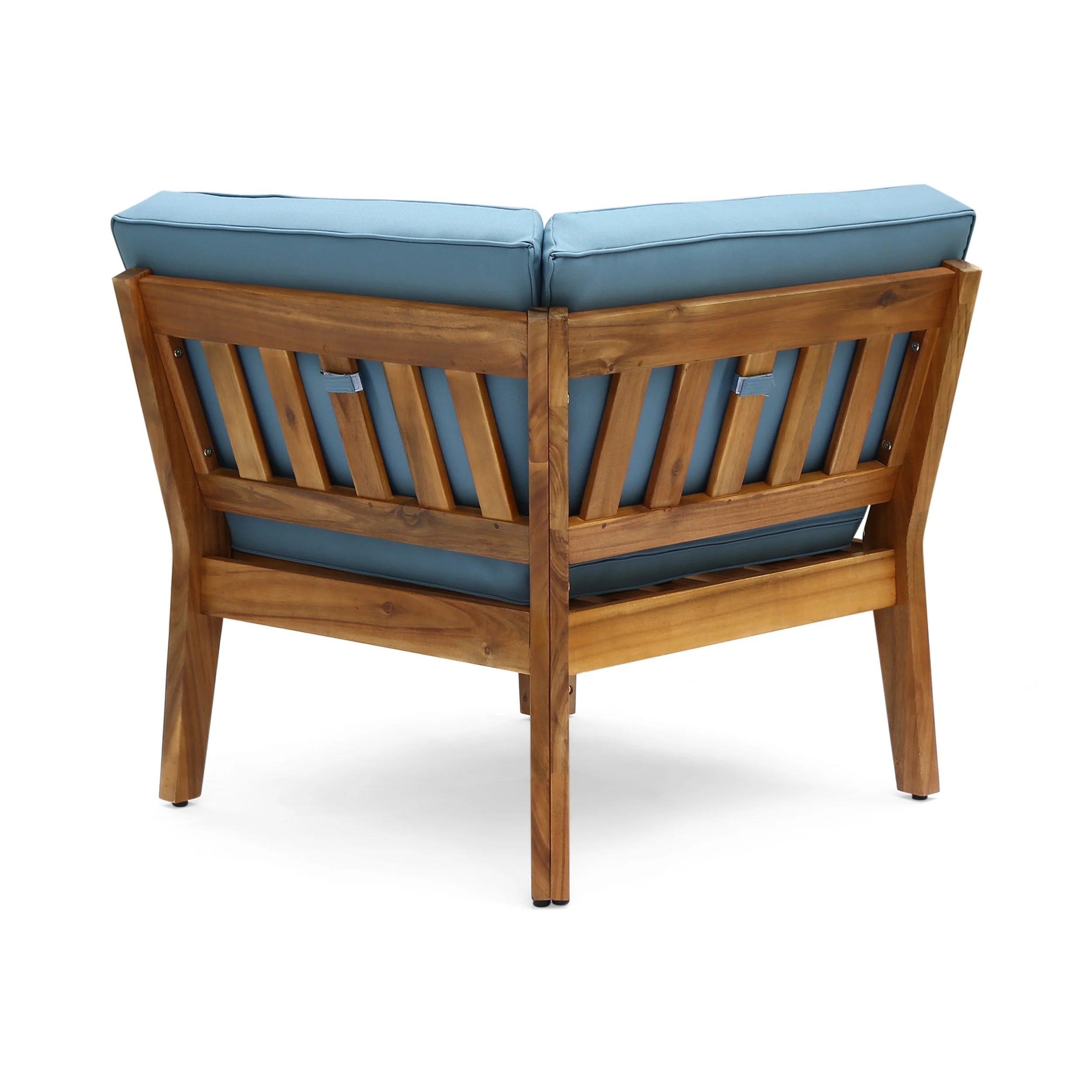 Ray Outdoor Acacia Wood 10 Seater Sectional Sofa Set with Two Coffee Tables - furnishings
