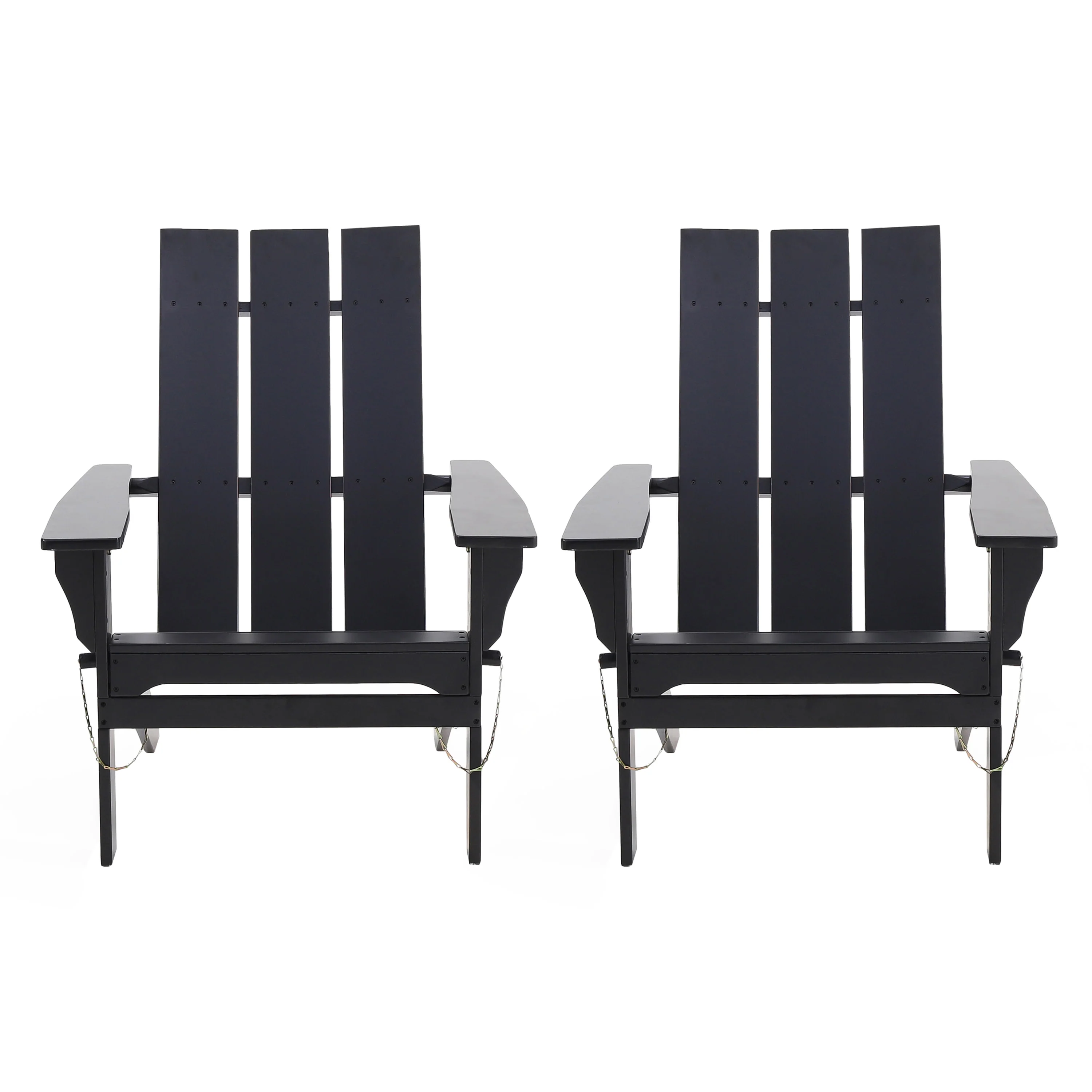 Gurekam Outdoor Acacia Wood Foldable Adirondack Chairs, Set of 2 - furnishings