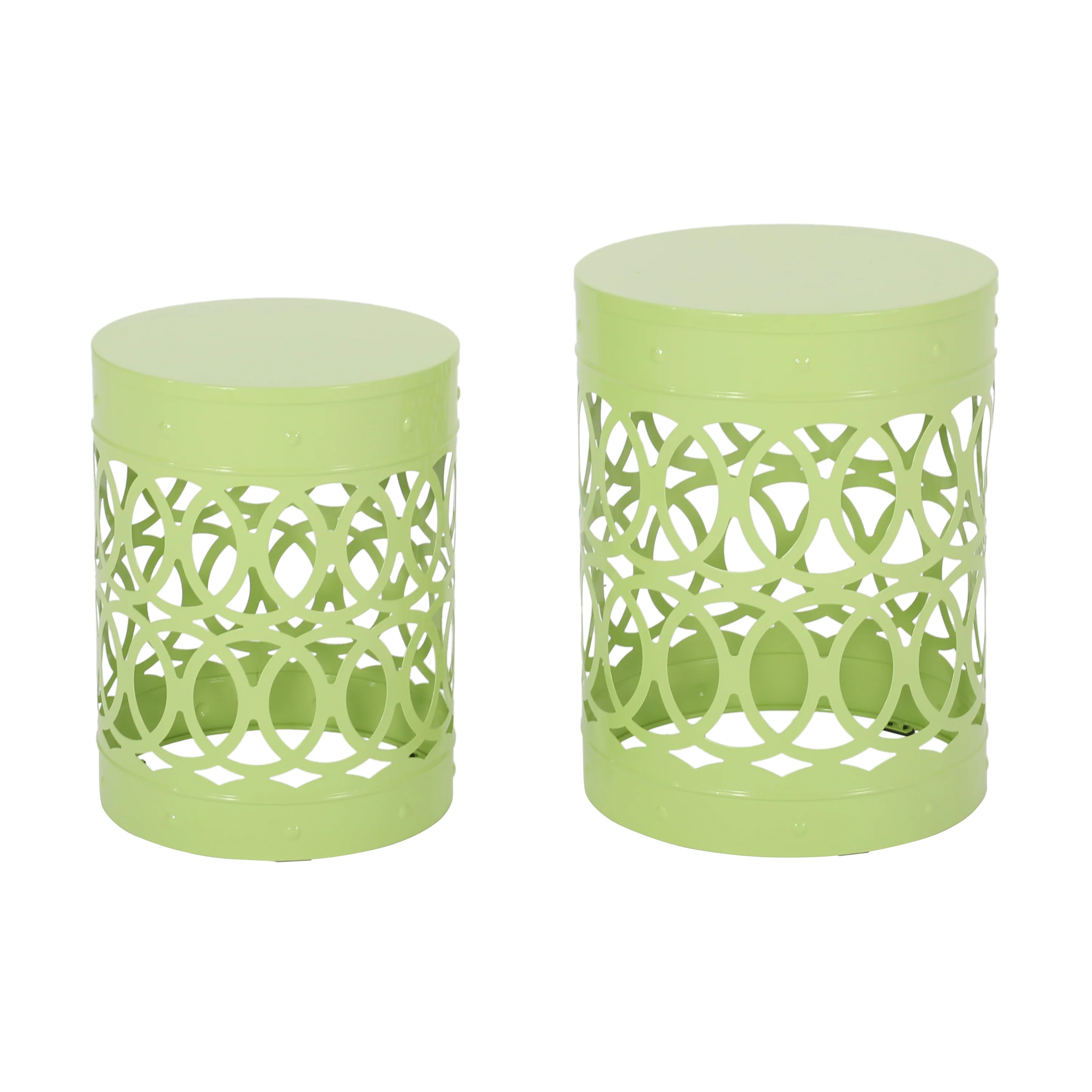 Pellerin Outdoor Metal Side Tables, Set of 2 - furnishings