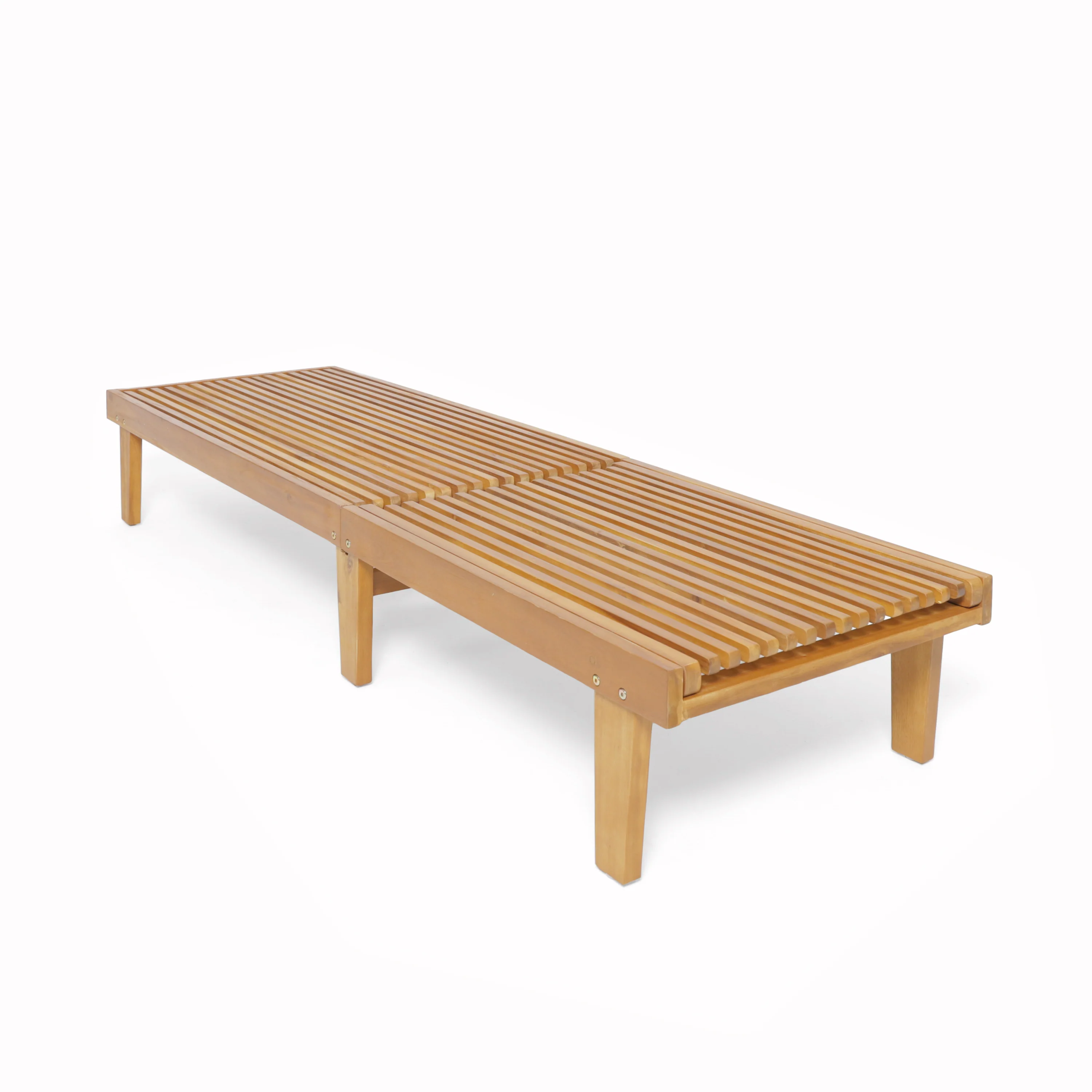 Addisyn Outdoor Acacia Wood 3 Piece Chaise Lounge Set - furnishings