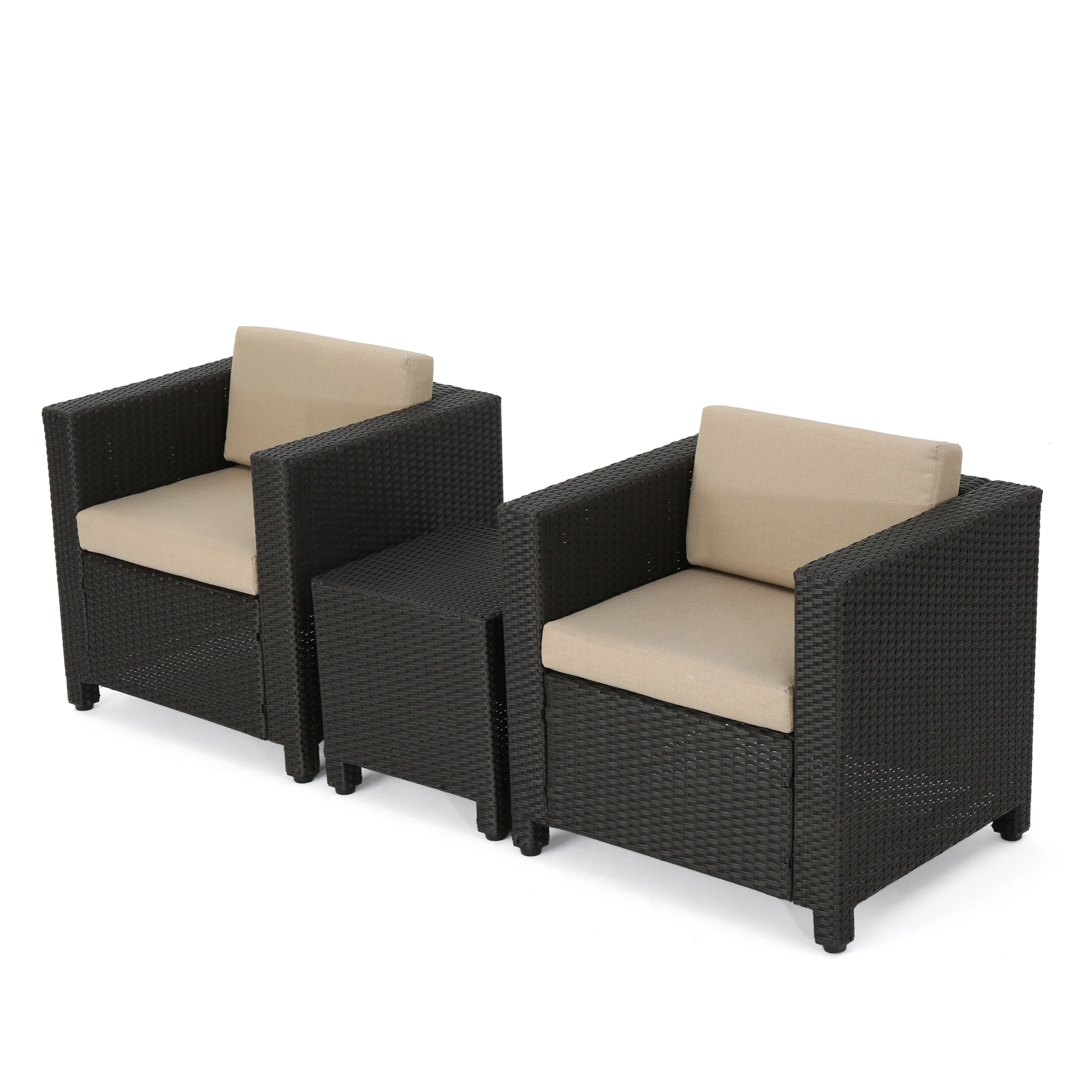 Venice 2-Seater Outdoor Chat Set with Side Table - furnishings