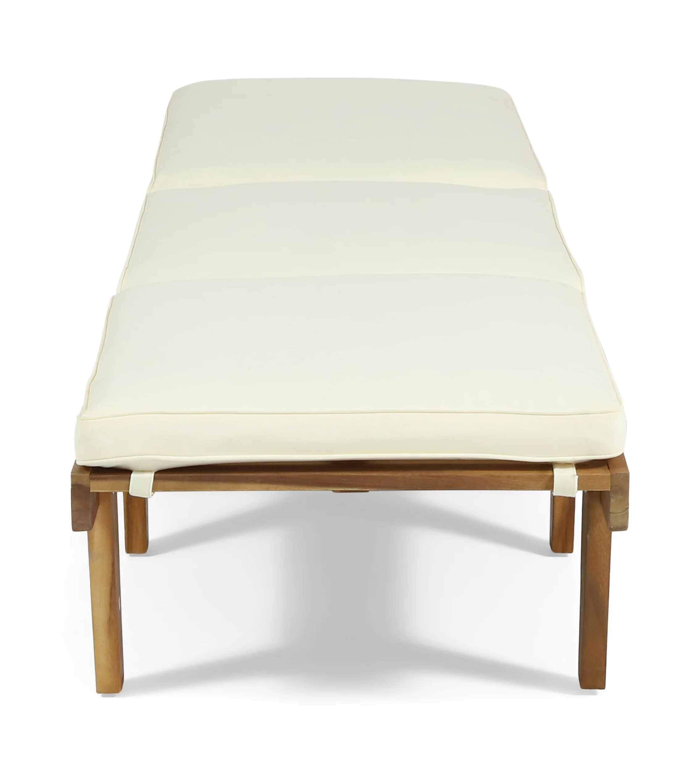 Paolo Outdoor Acacia Wood 3 Piece Chaise Lounge Set with Water-Resistant Cushions - furnishings