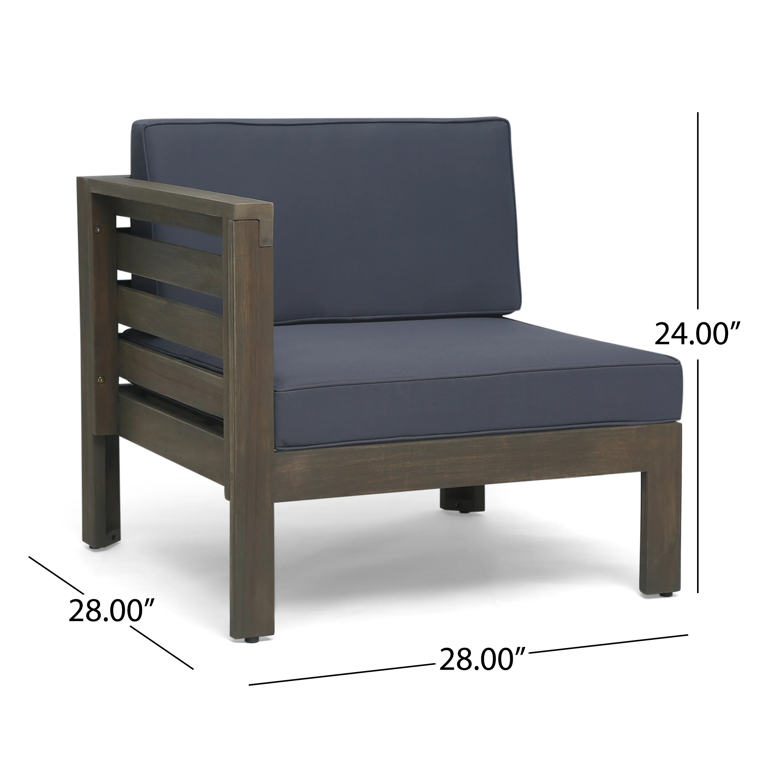 Canal Outdoor 5 Piece Acacia Wood Sofa Set - furnishings