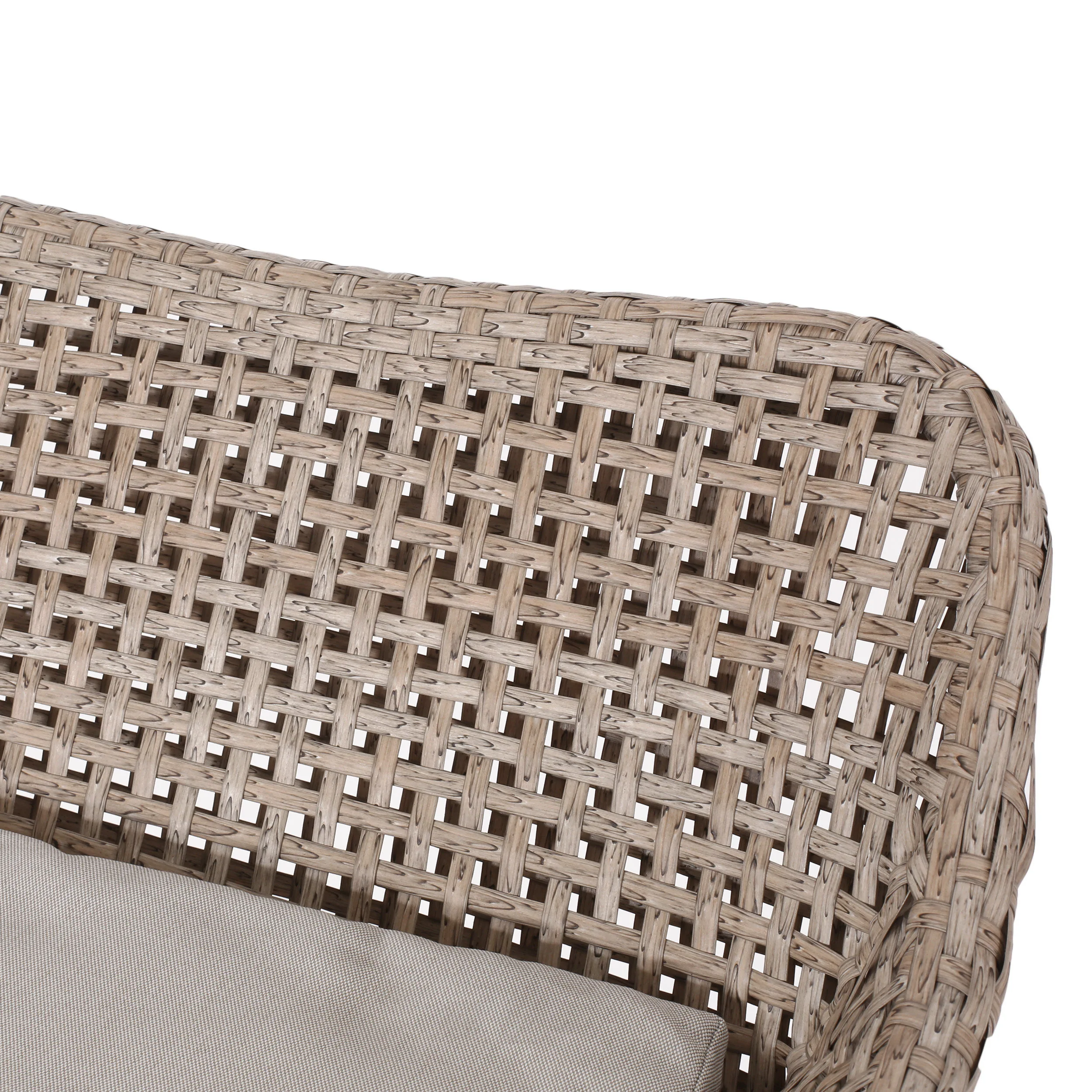 Pondway Outdoor Wicker and Iron Barstools with Cushion, Set of 4 - furnishings