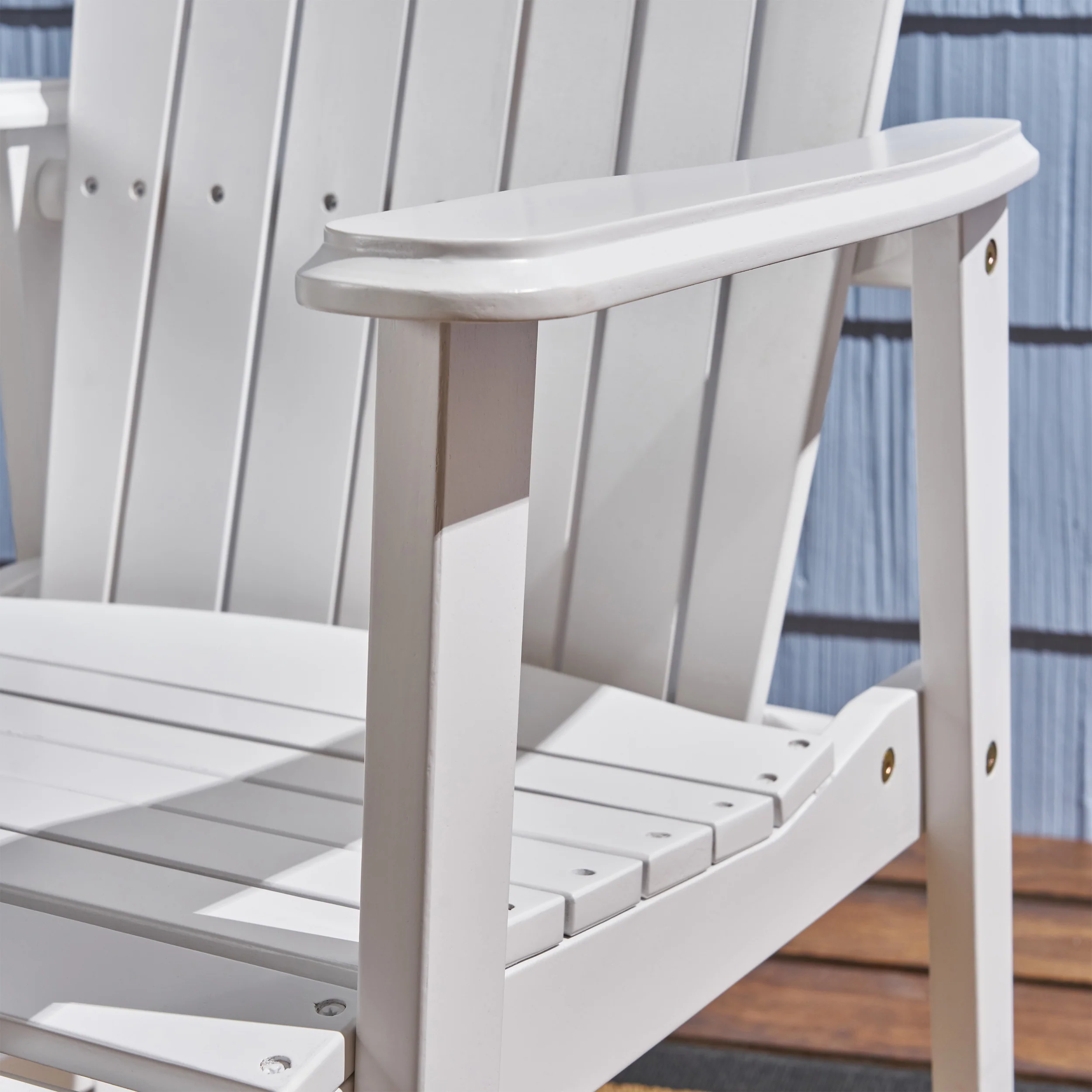 Easter Outdoor Weather Resistant Acacia Wood Adirondack Dining Chairs (Set of 2) - furnishings