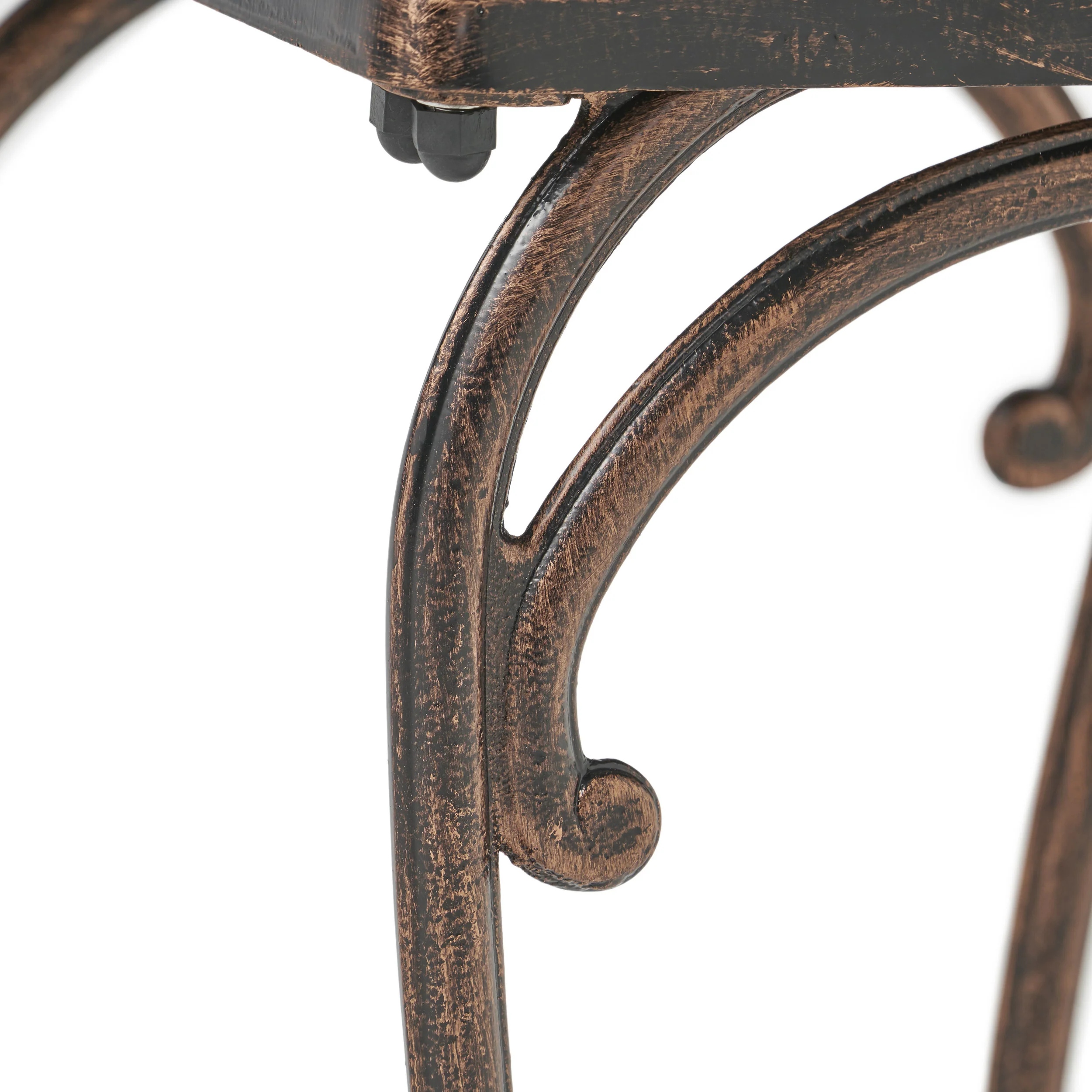 Hyde Traditional Outdoor Copper Cast Aluminum End Tables (Set of 2) - furnishings