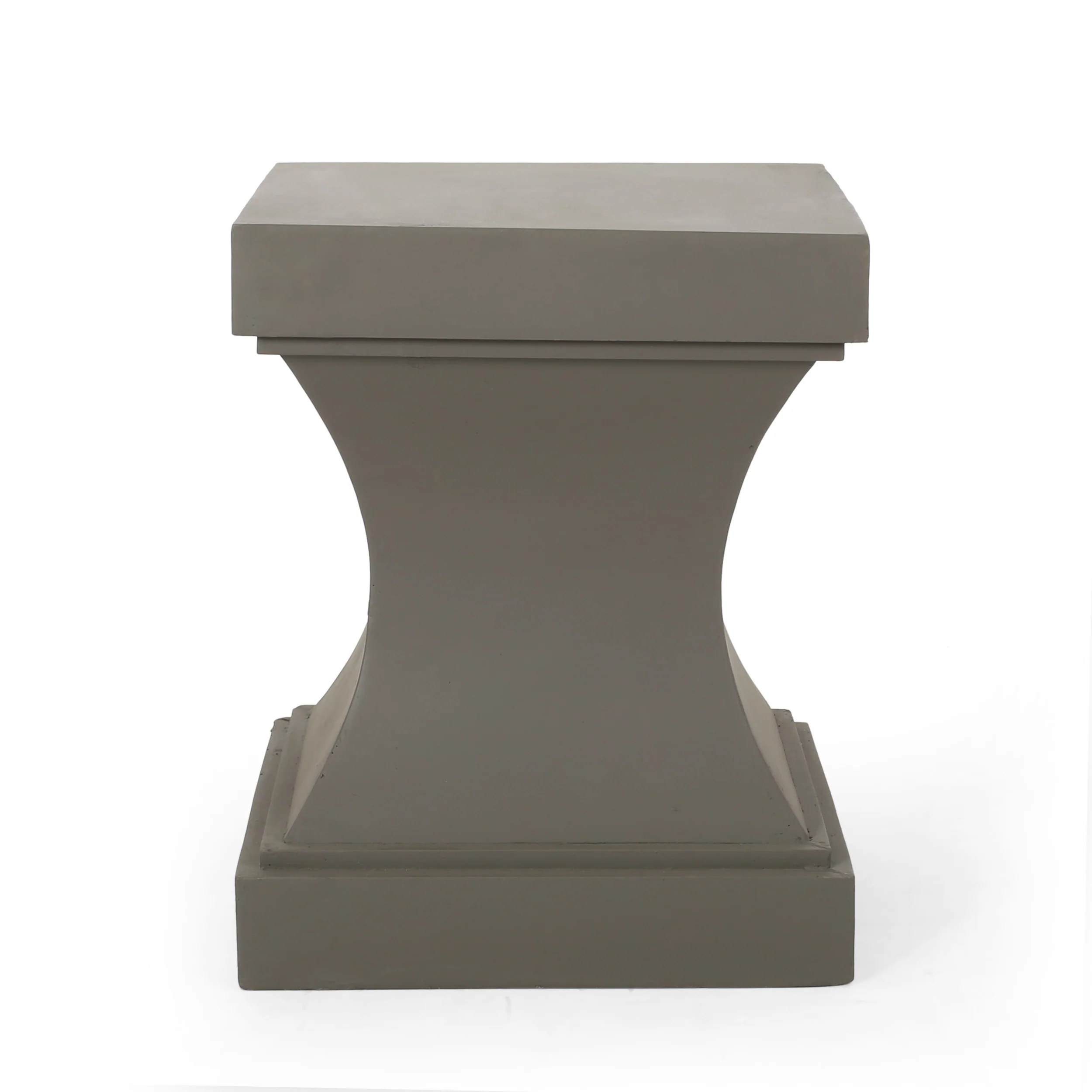 Atrass Outdoor Modern Lightweight Concrete Side Table - furnishings